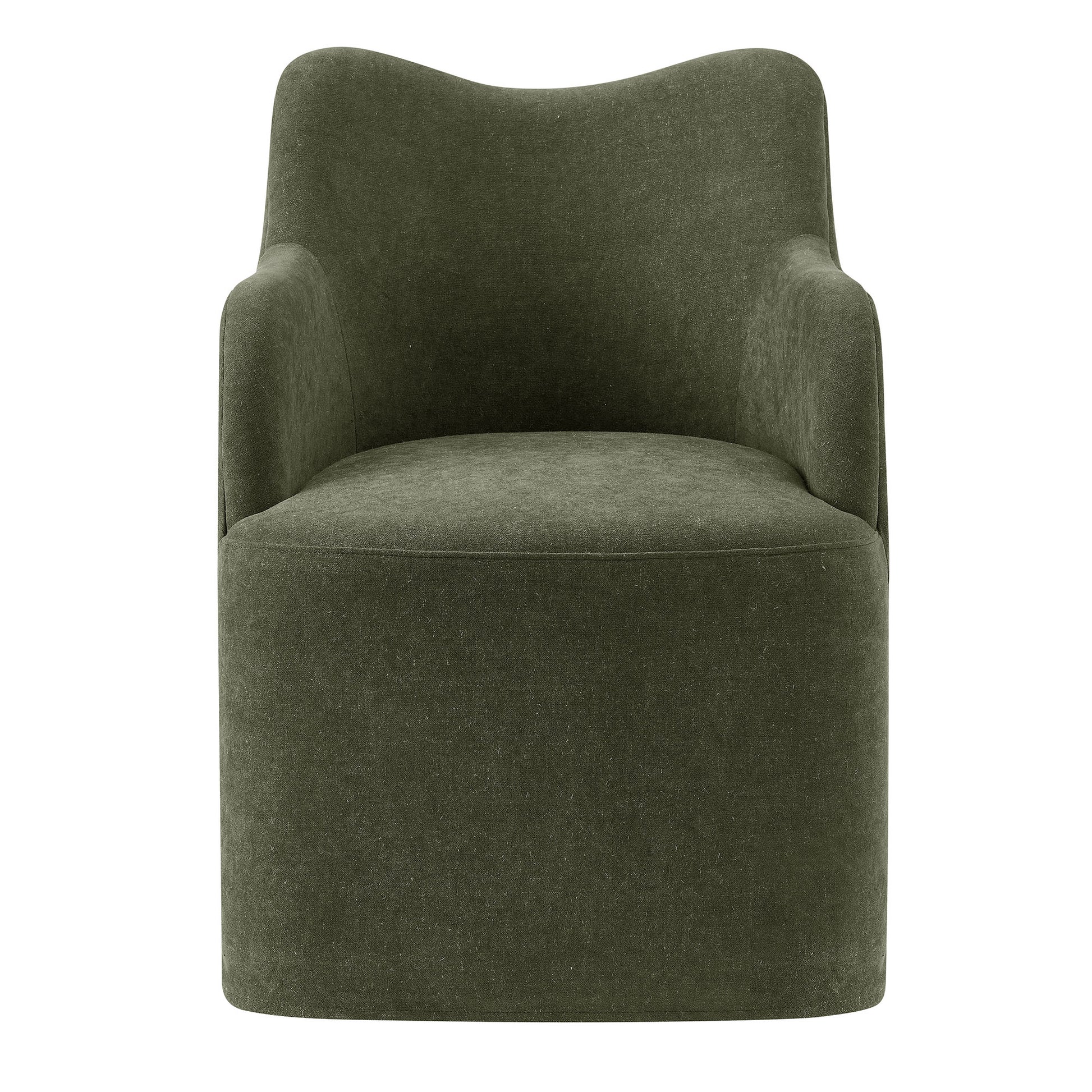 Cordelle Linen Blend Swivel Dining Chair by Modway