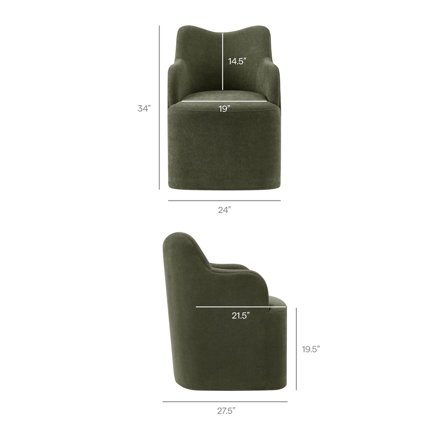 Cordelle Linen Blend Swivel Dining Chair by Modway