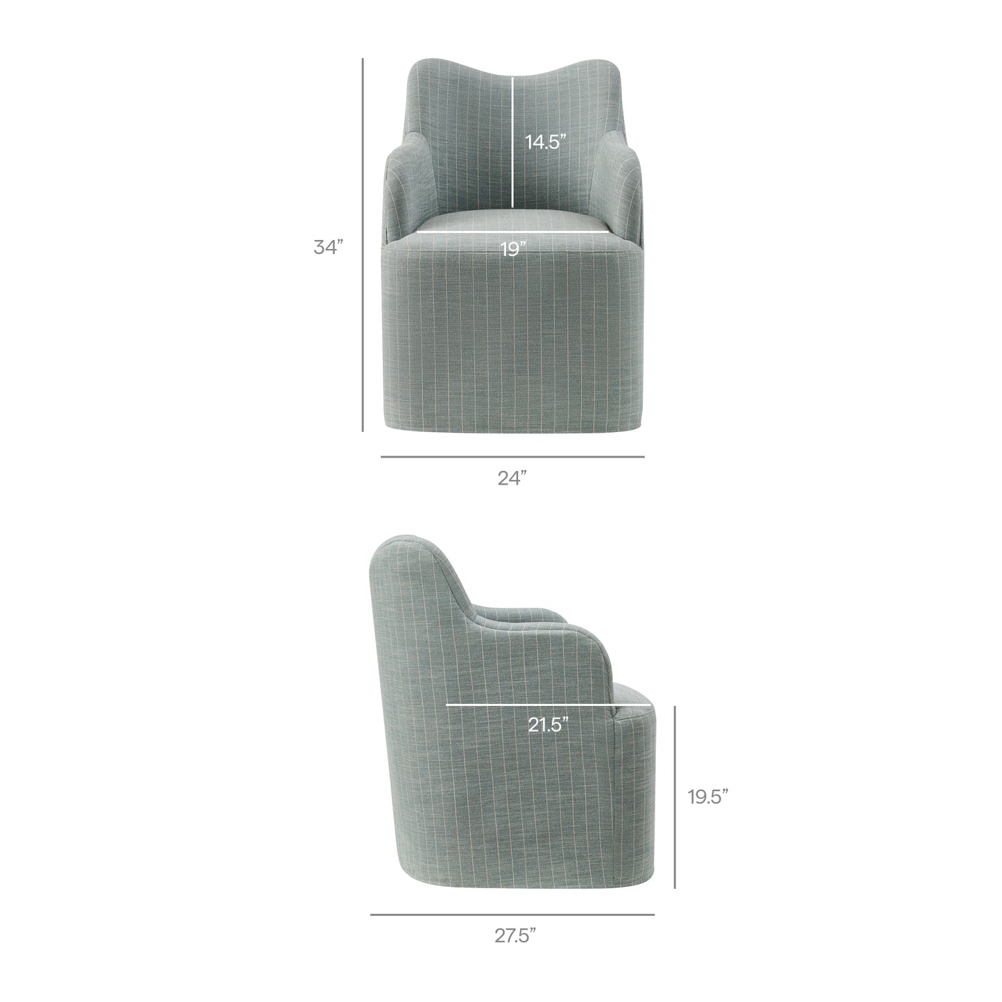 Cordelle Linen Blend Swivel Dining Chair by Modway