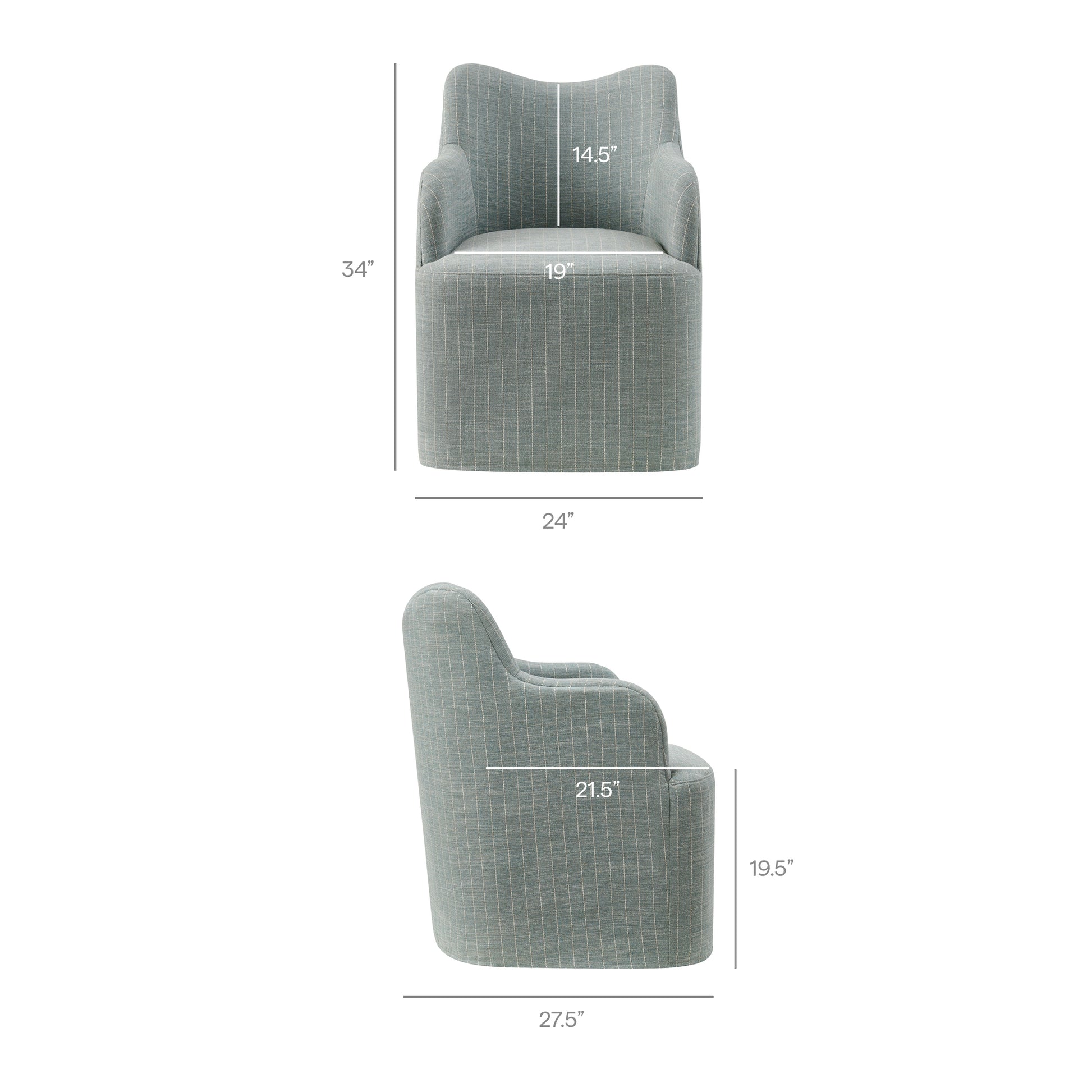 Cordelle Linen Blend Swivel Dining Chair by Modway