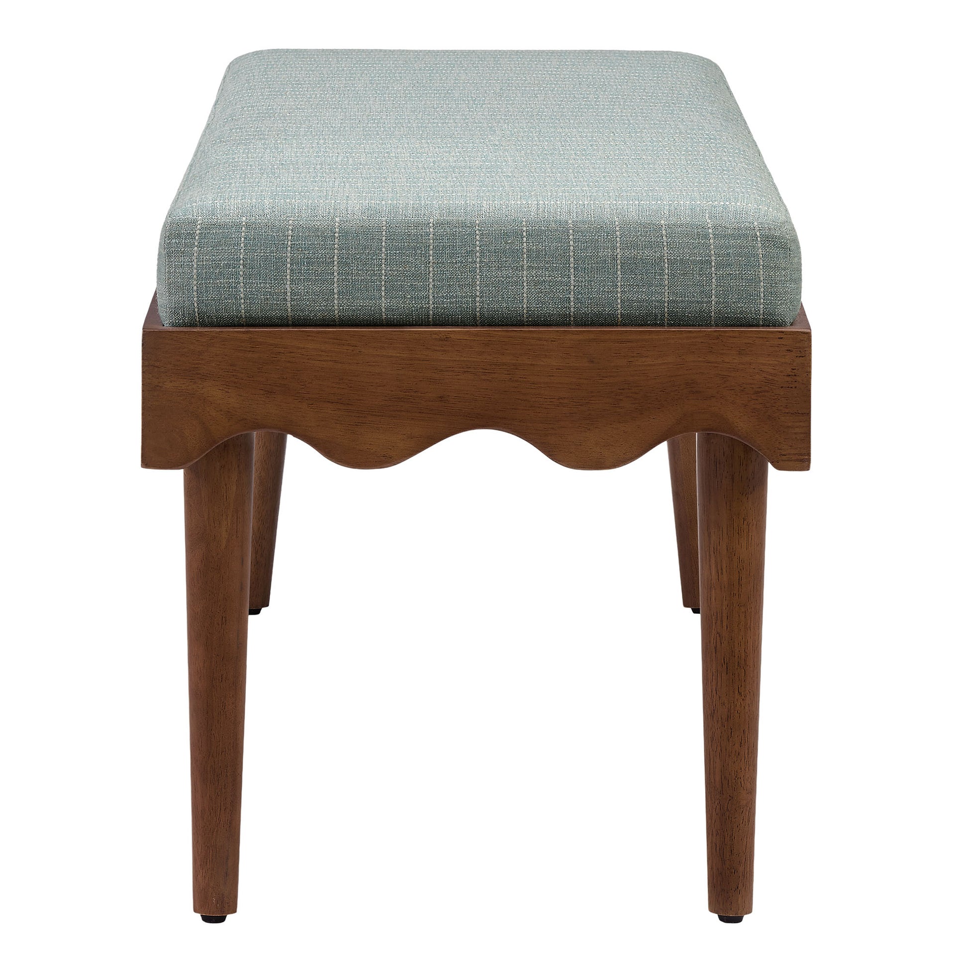 Mirette Scalloped Edge Striped Accent Bench by Modway