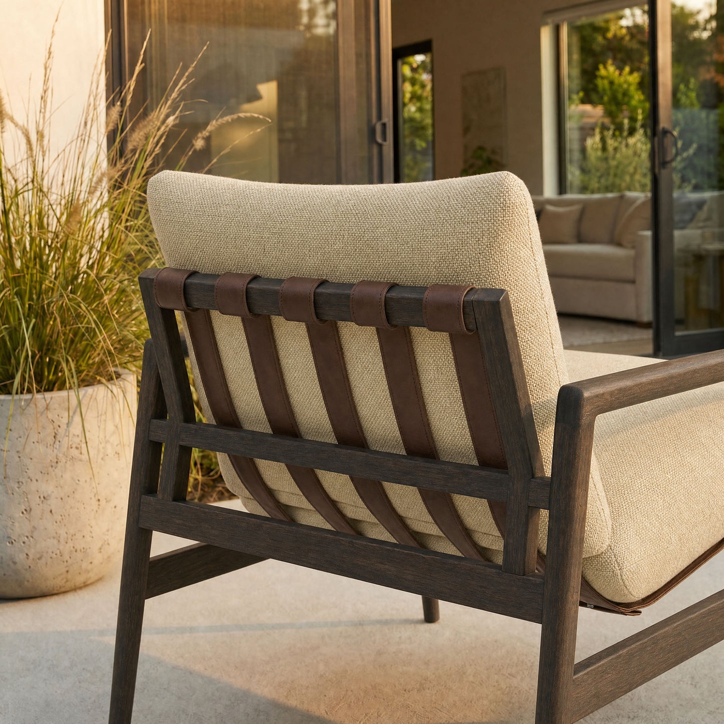 Nomi Outdoor Patio Teak Wood Sling Chair by Modway