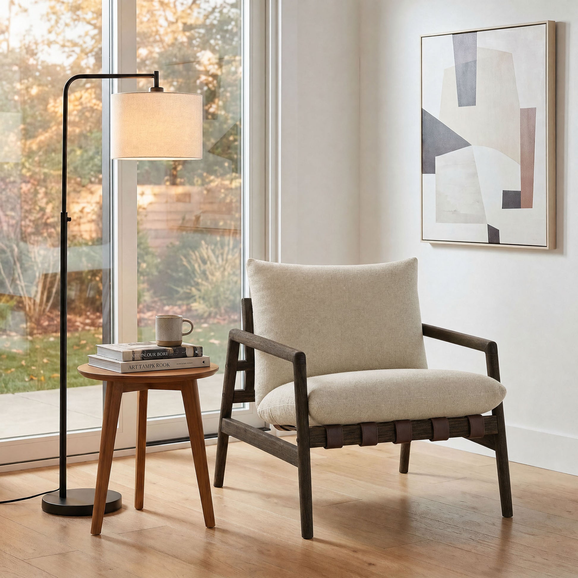 Nomi Outdoor Patio Teak Wood Sling Chair by Modway