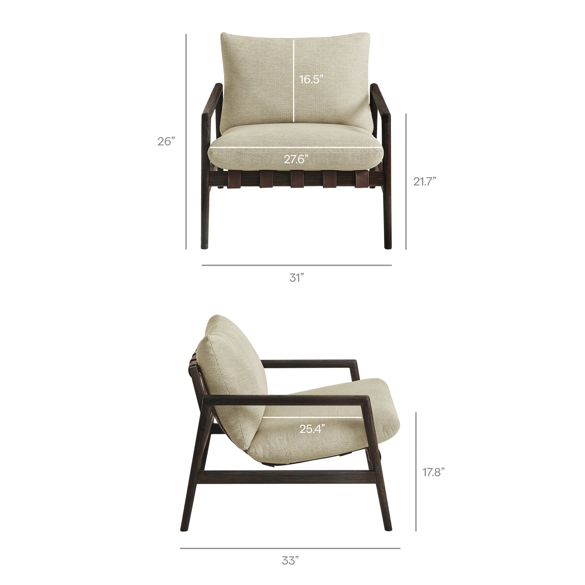 Nomi Outdoor Patio Teak Wood Sling Chair by Modway