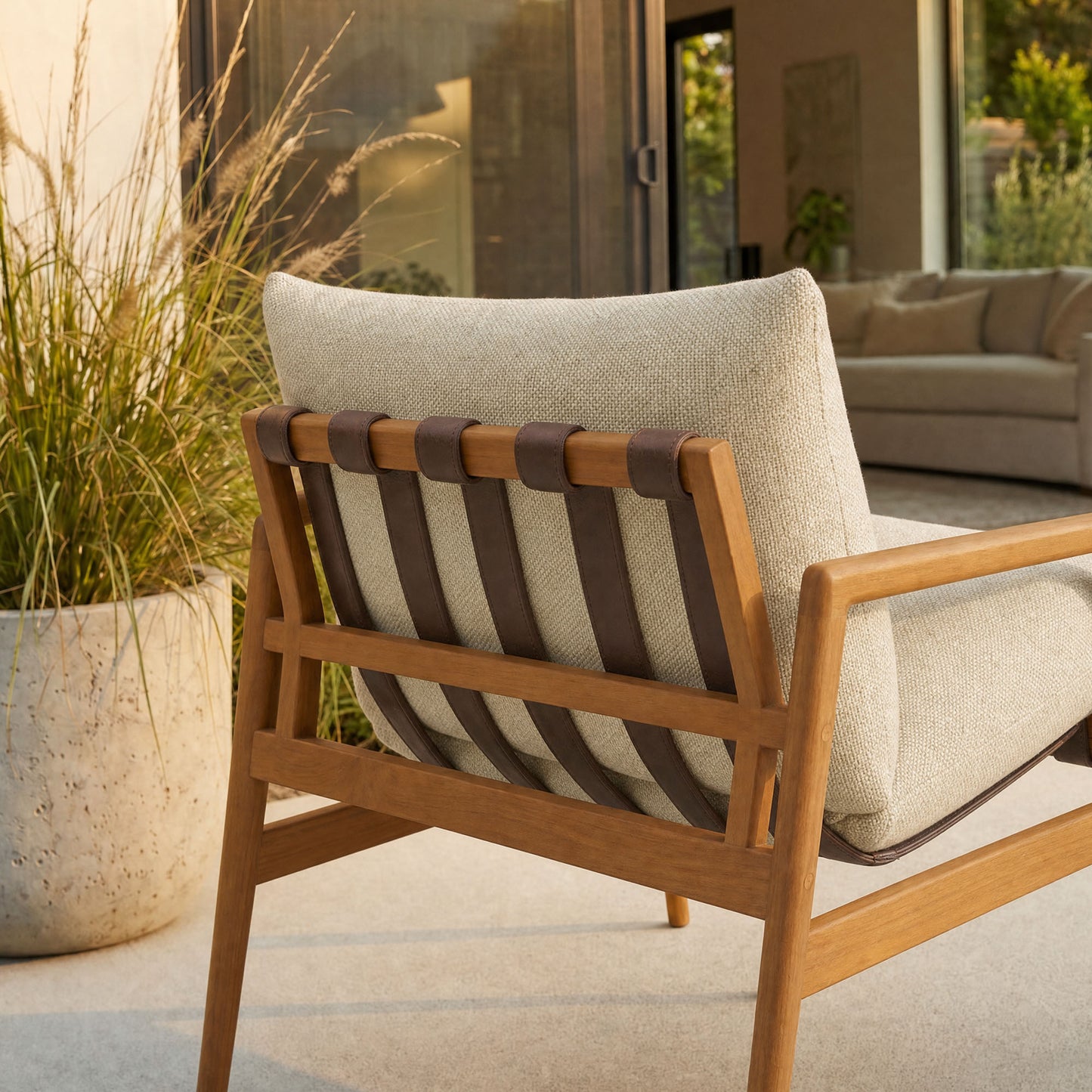 Nomi Outdoor Patio Teak Wood Sling Chair by Modway