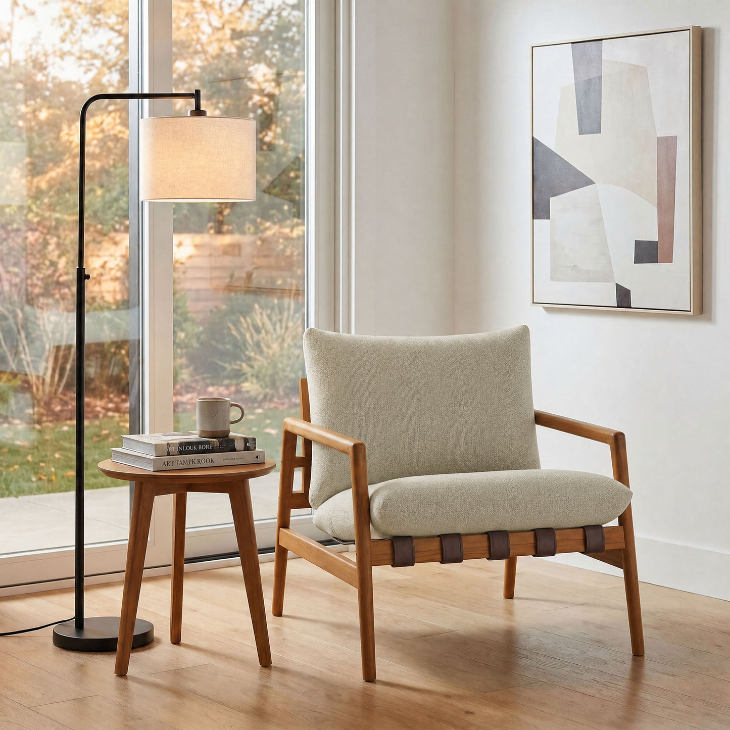 Nomi Outdoor Patio Teak Wood Sling Chair by Modway