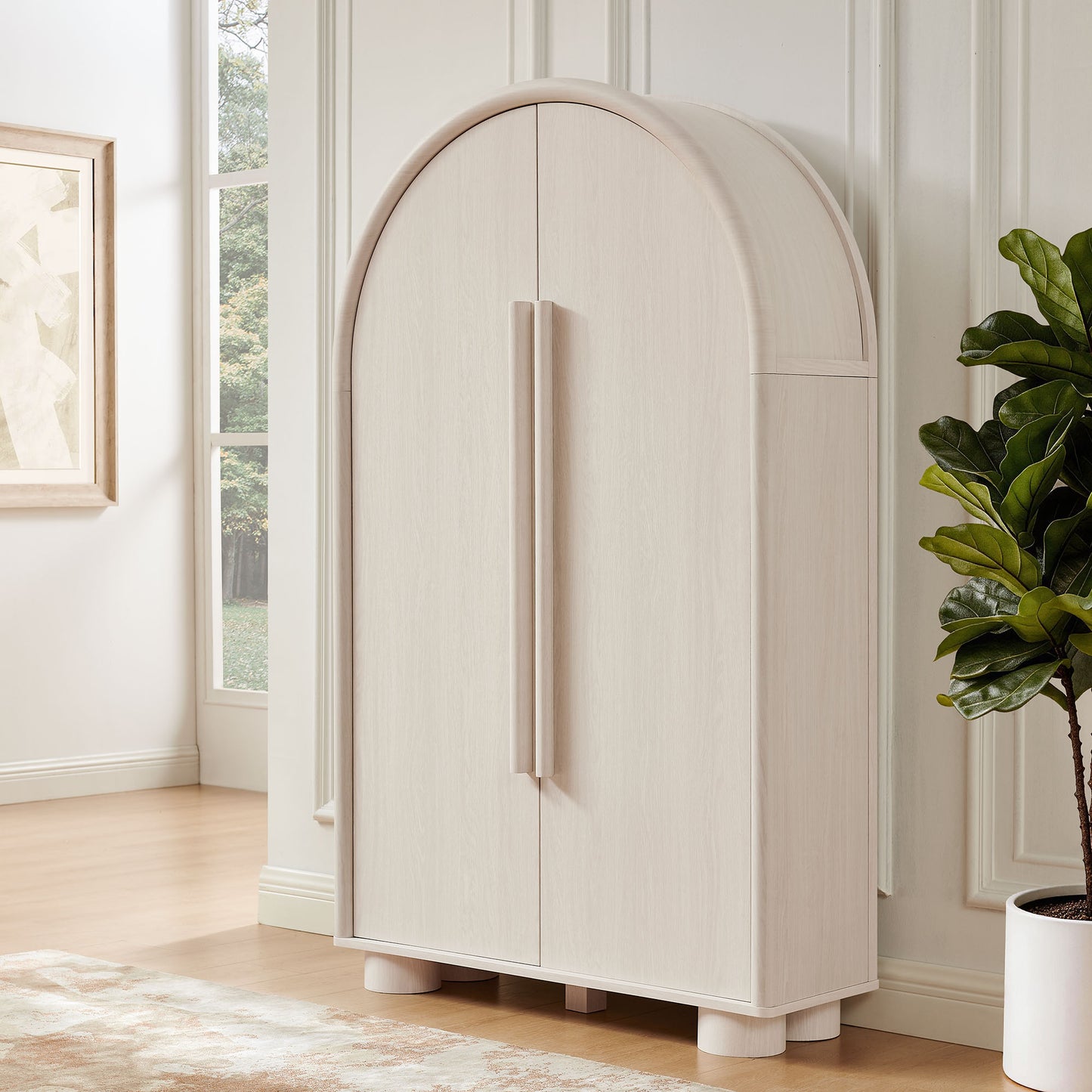 Bellamy Arched Fold-Out Desk Cabinet by Modway
