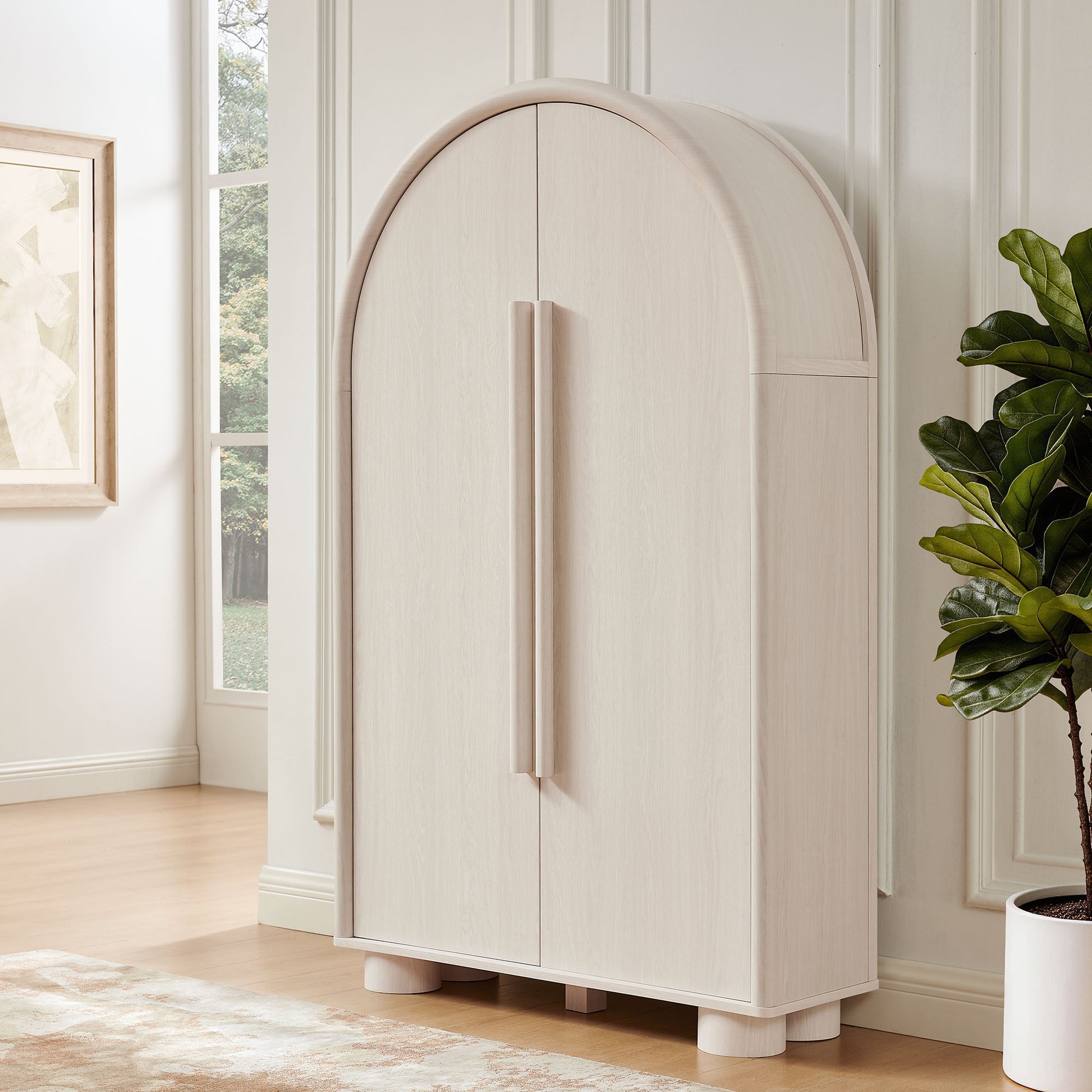 Bellamy Arched Fold-Out Desk Cabinet by Modway