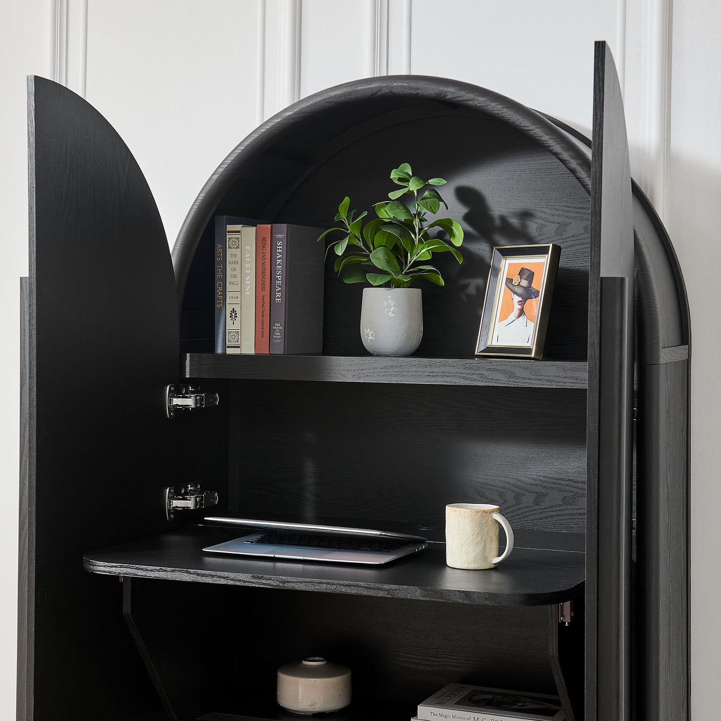 Bellamy Arched Fold-Out Desk Cabinet by Modway
