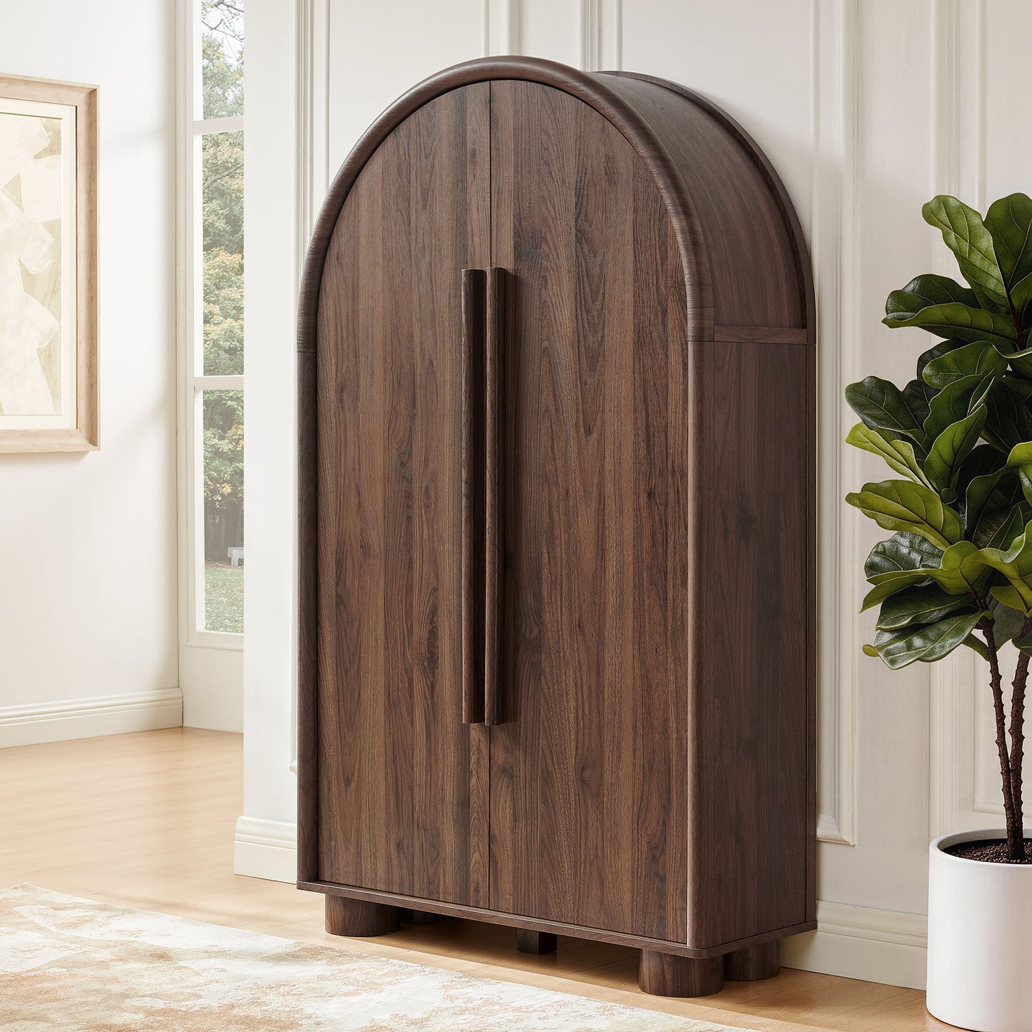Bellamy Arched Fold-Out Desk Cabinet by Modway