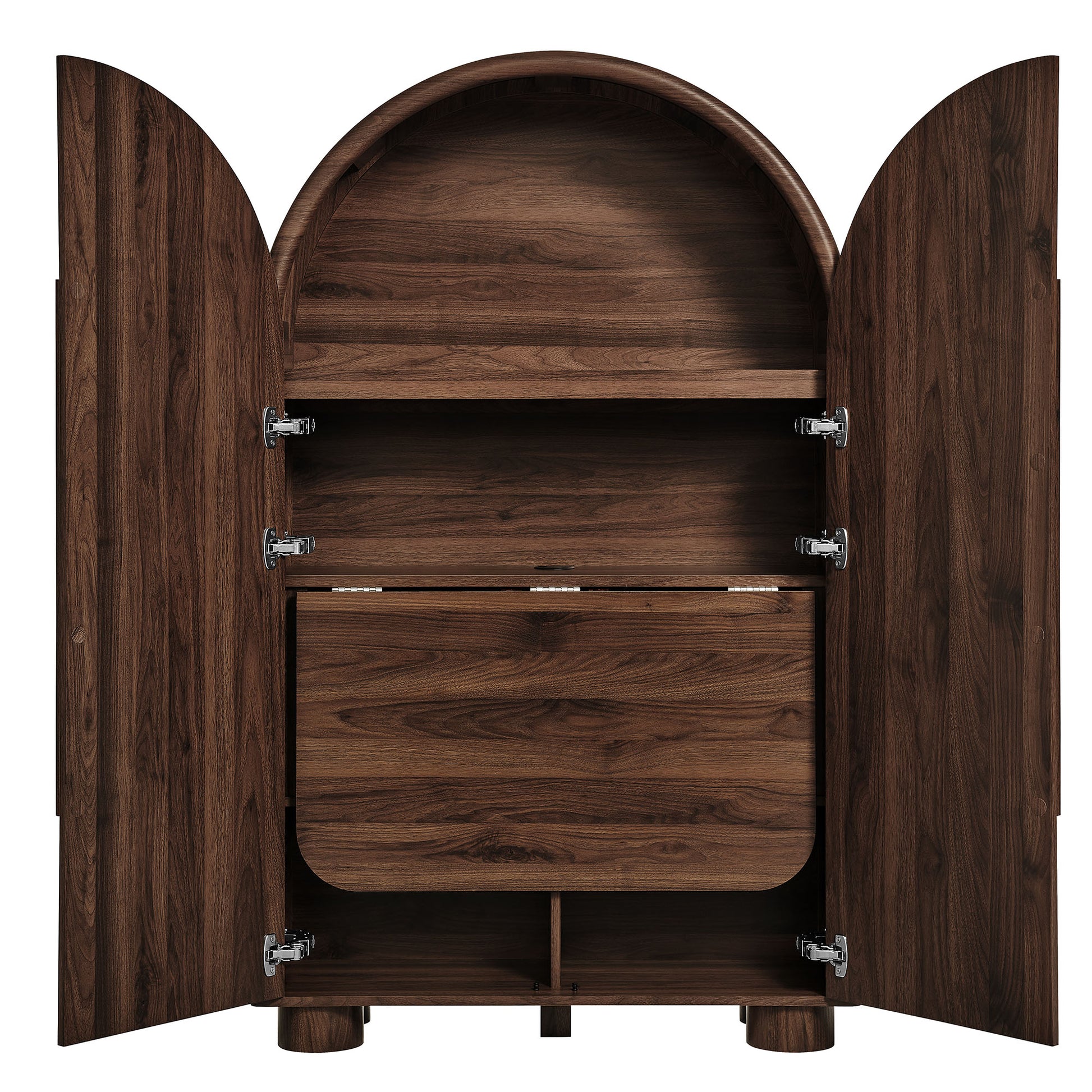Bellamy Arched Fold-Out Desk Cabinet by Modway