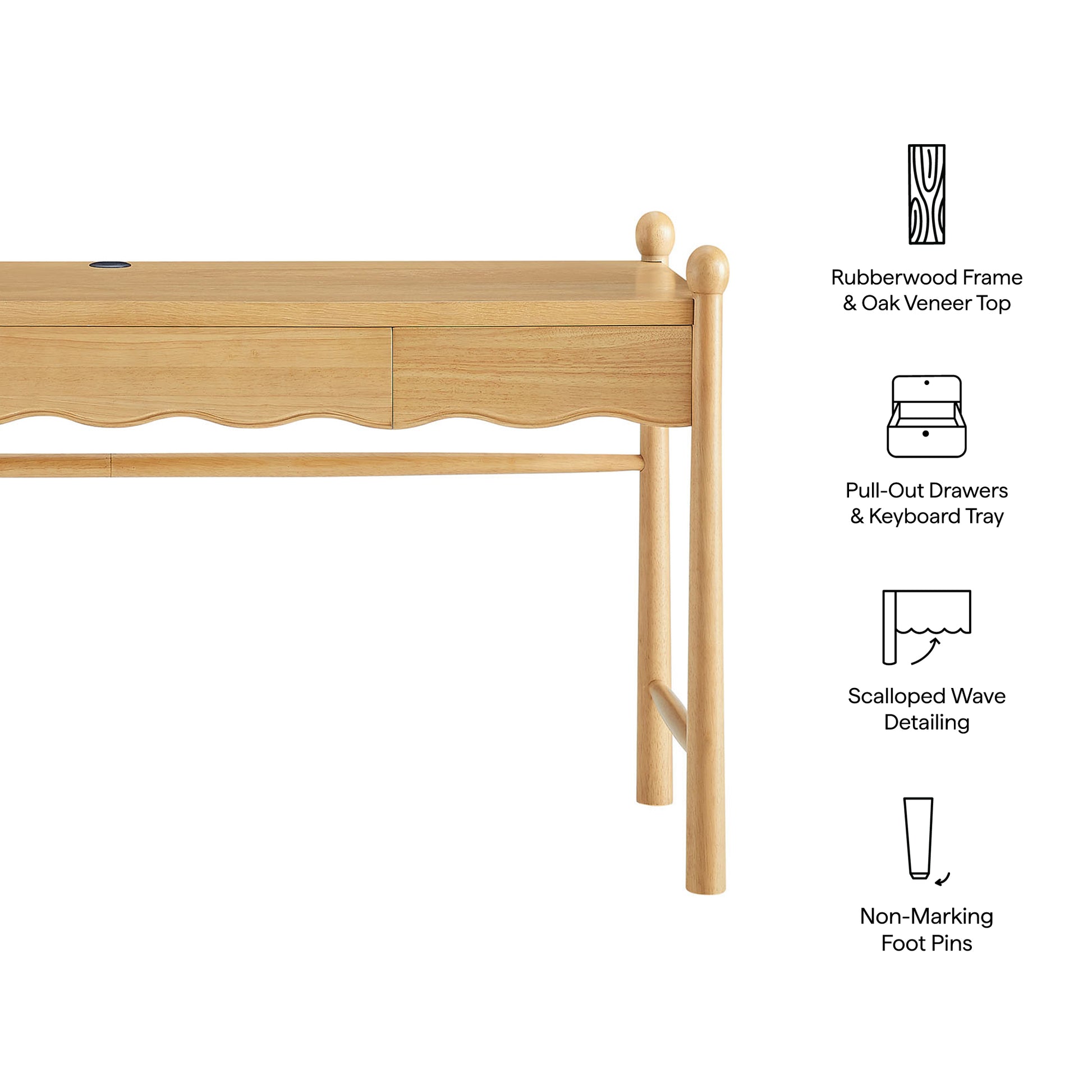 Darcy 62 Inch Wood Computer Desk by Modway