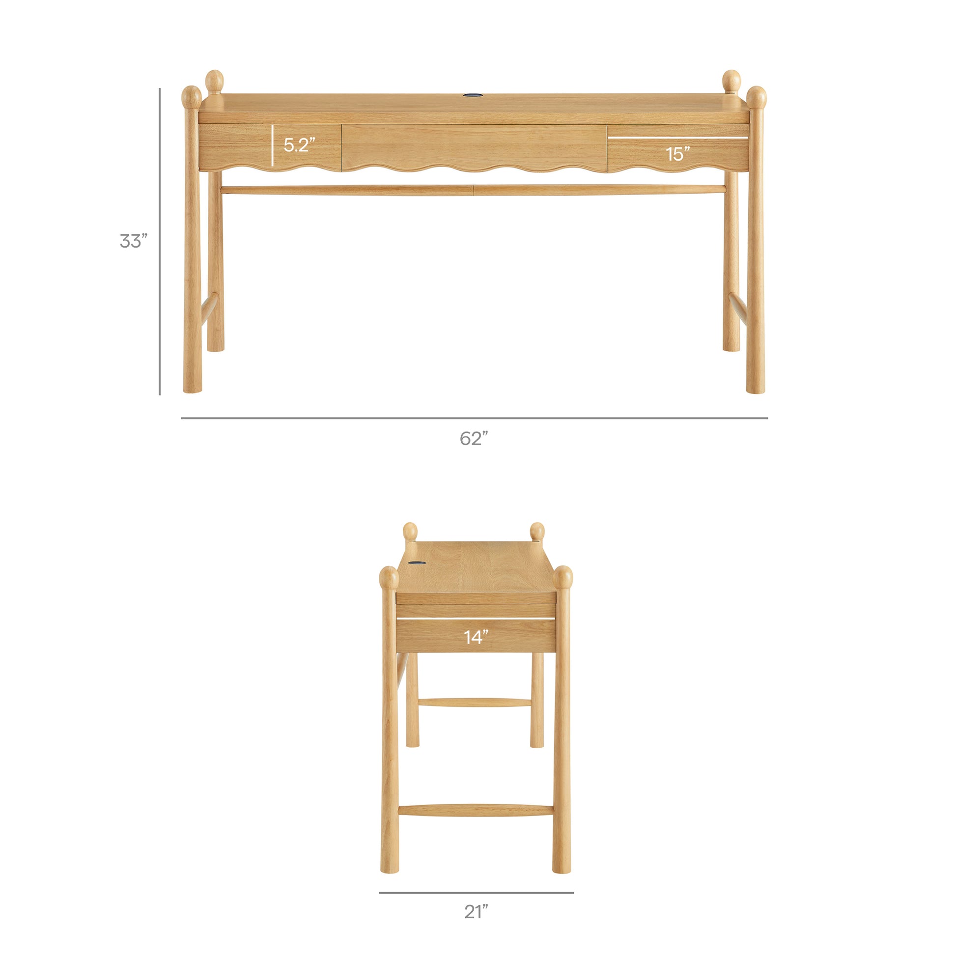 Darcy 62 Inch Wood Computer Desk by Modway