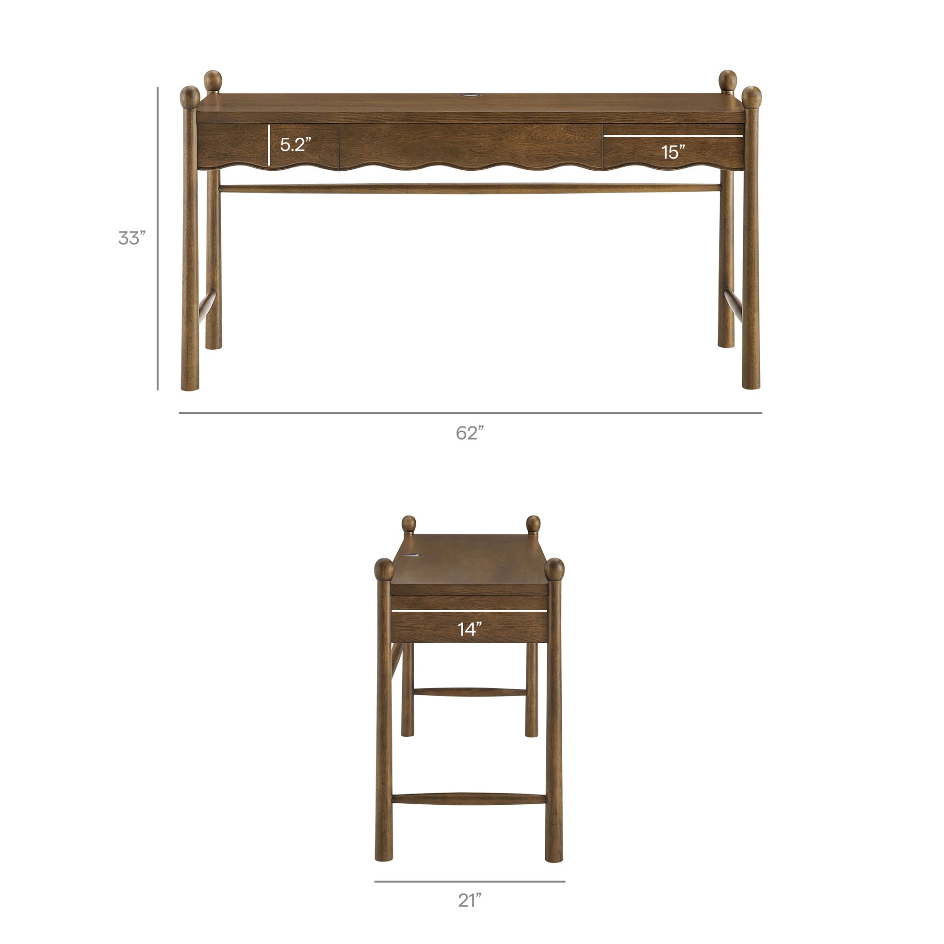 Darcy 62 Inch Wood Computer Desk by Modway