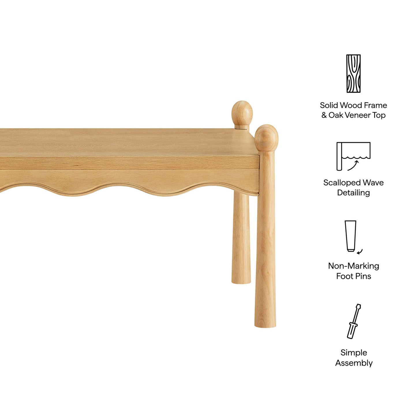 Darcy 46 Inch Wood Coffee Table by Modway