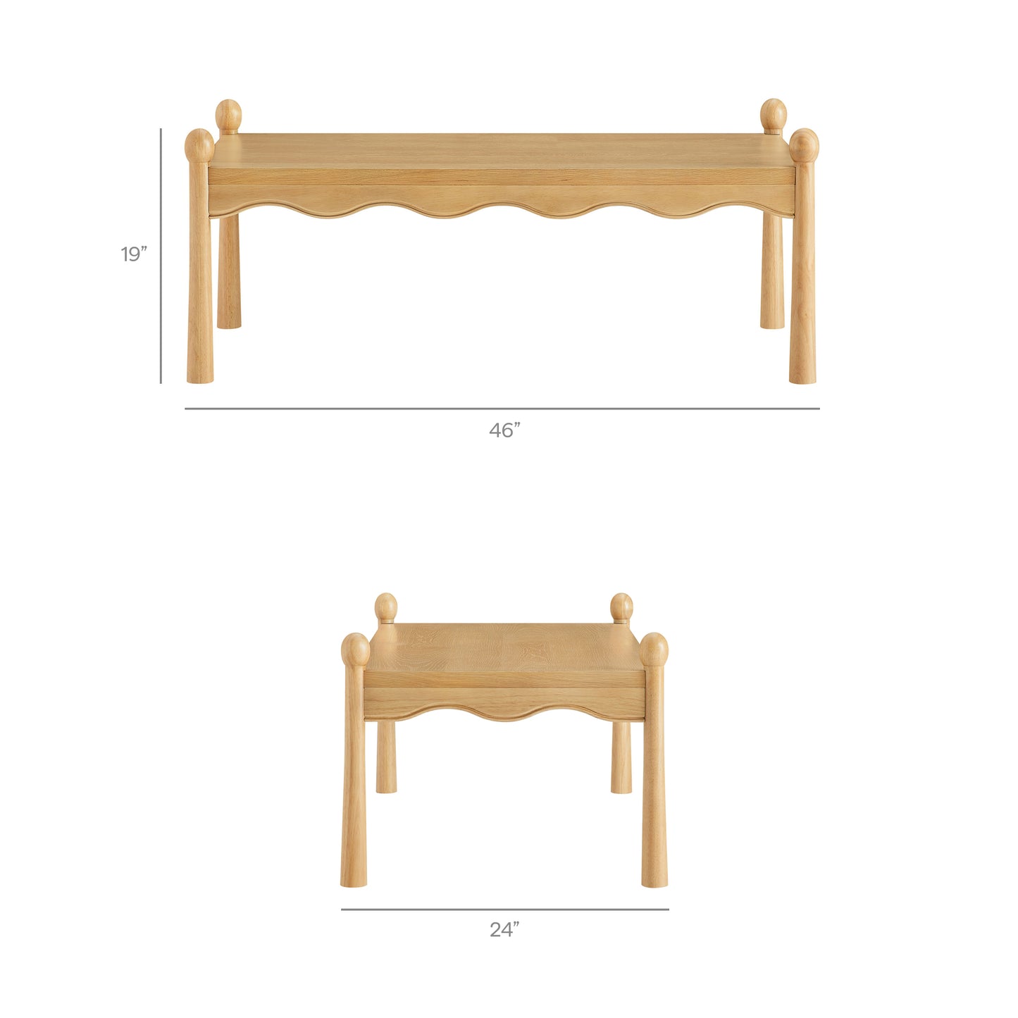 Darcy 46 Inch Wood Coffee Table by Modway