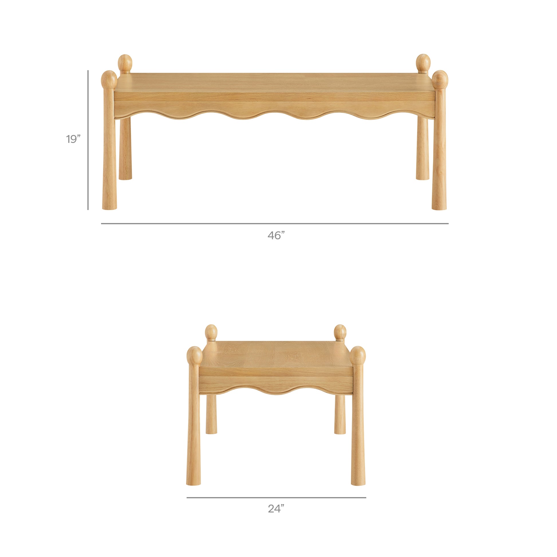 Darcy 46 Inch Wood Coffee Table by Modway