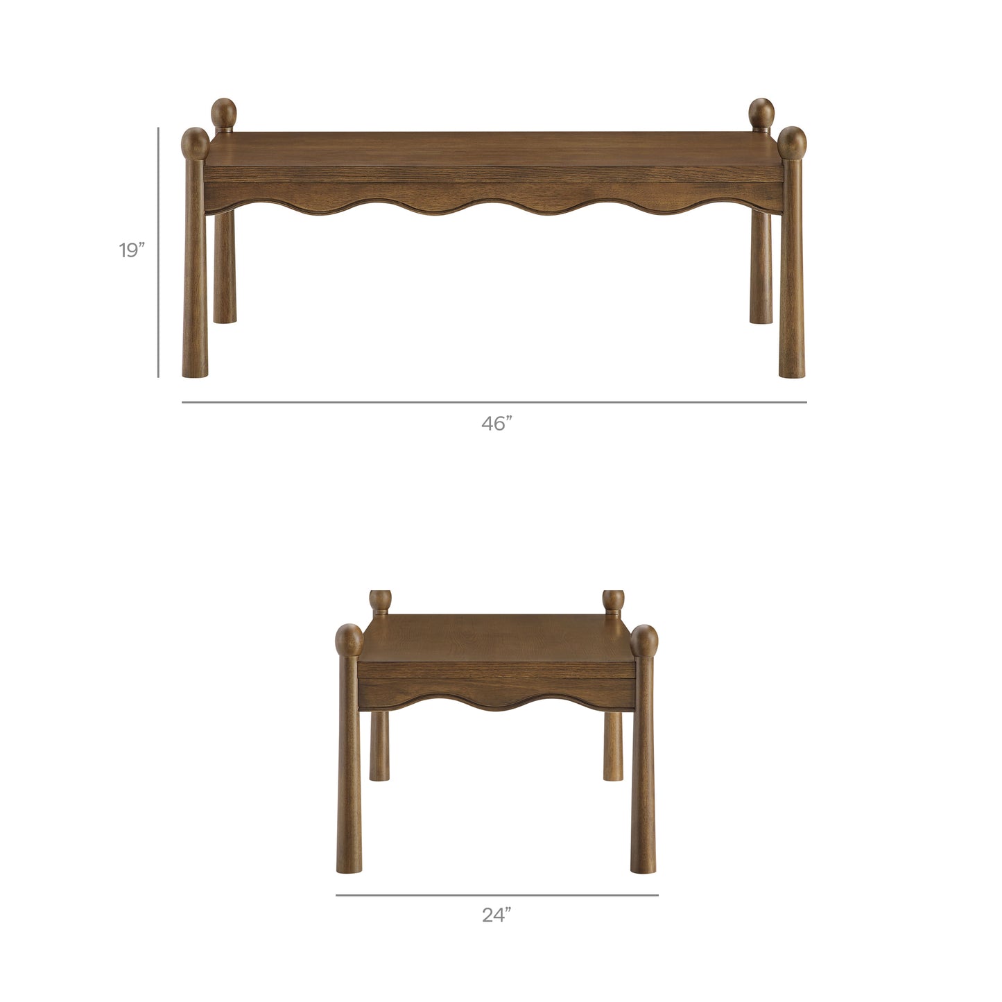 Darcy 46 Inch Wood Coffee Table by Modway