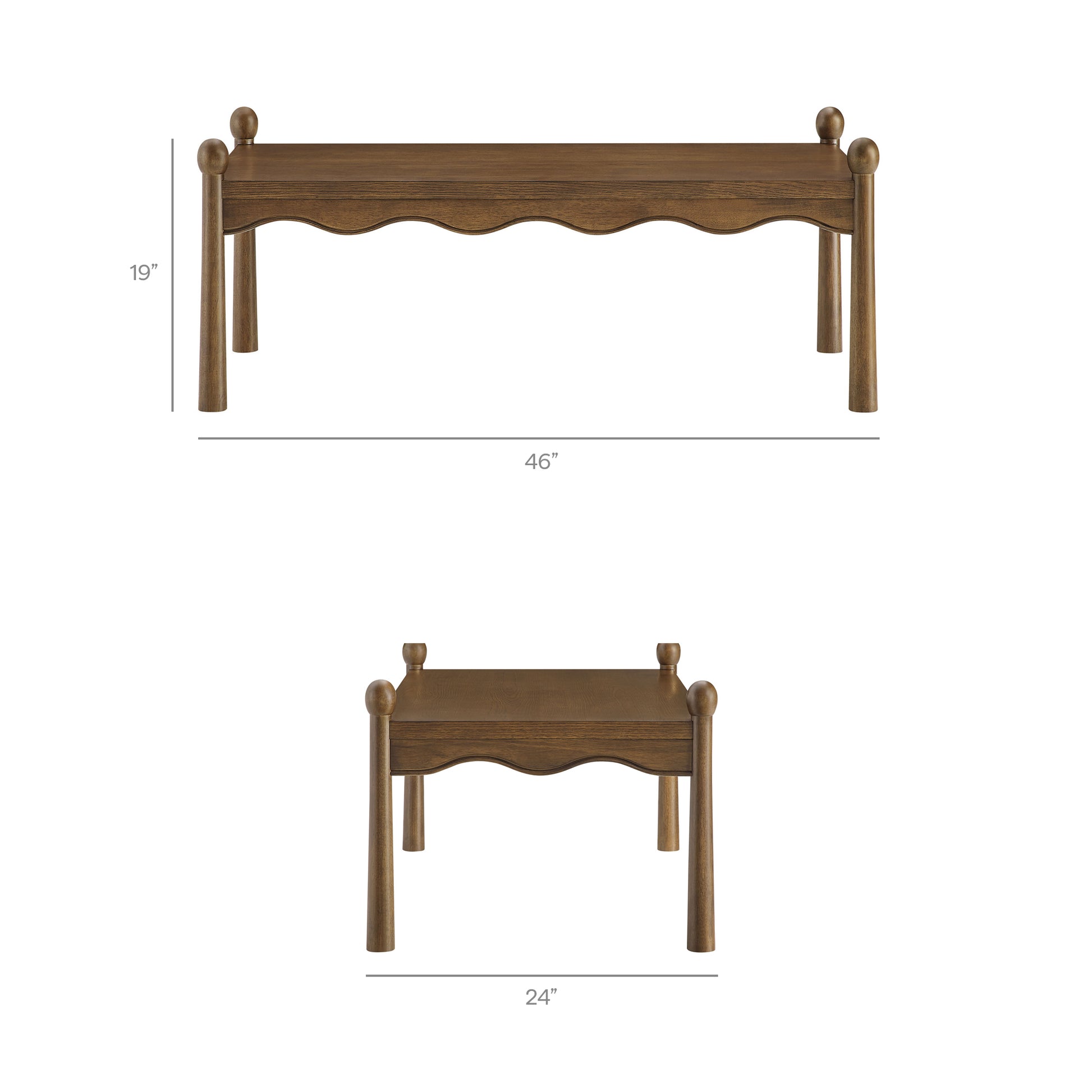 Darcy 46 Inch Wood Coffee Table by Modway