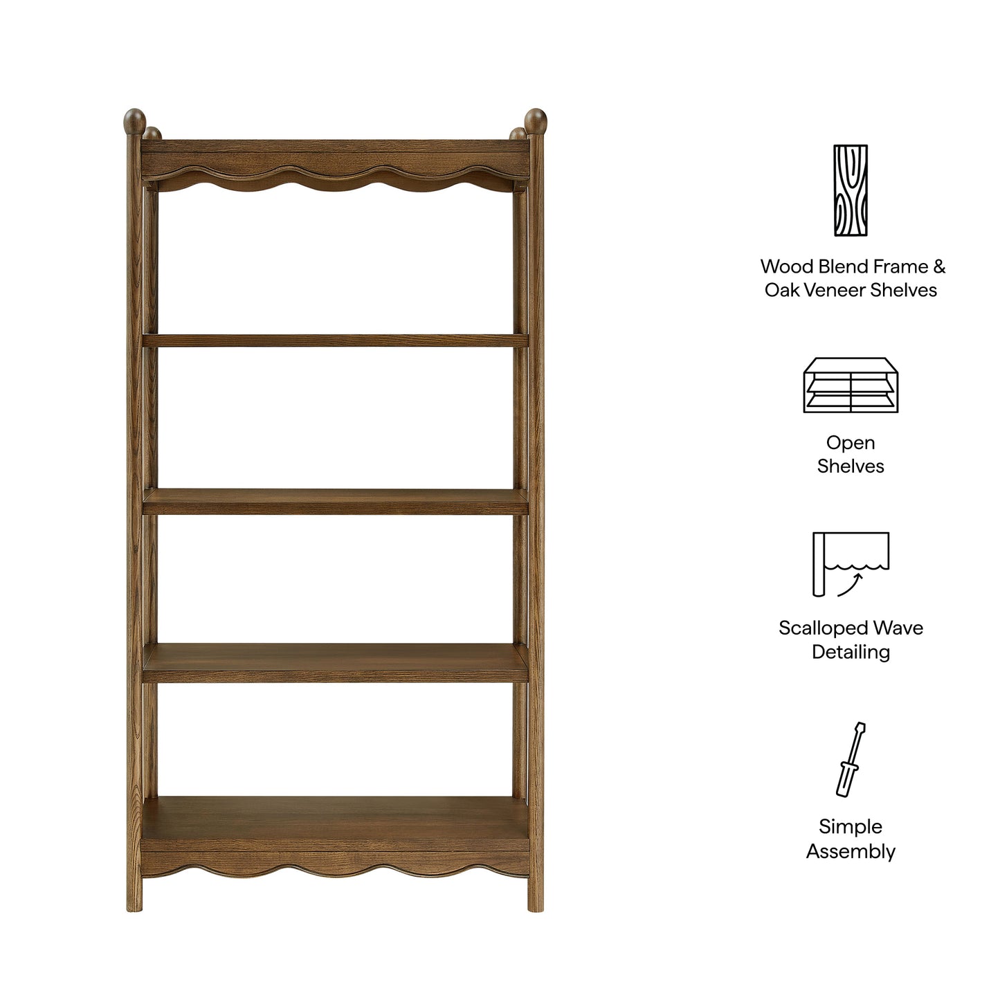 Darcy 4-Tier Open Bookcase by Modway