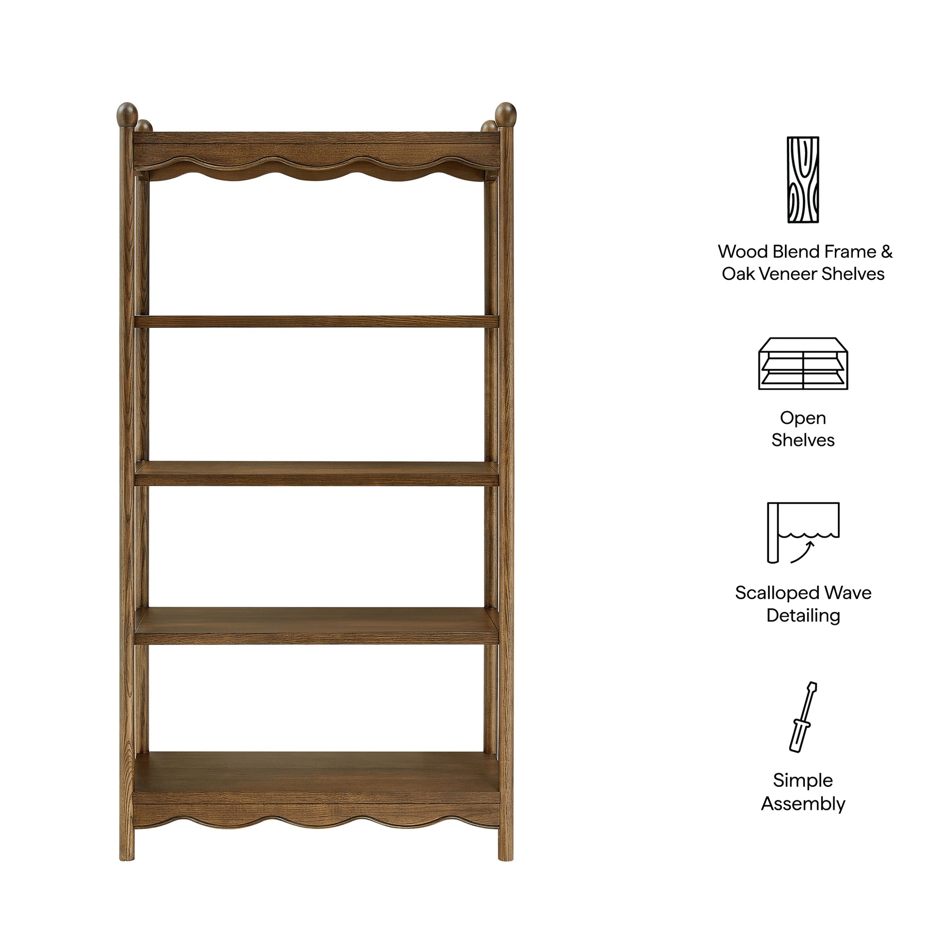 Darcy 4-Tier Open Bookcase by Modway
