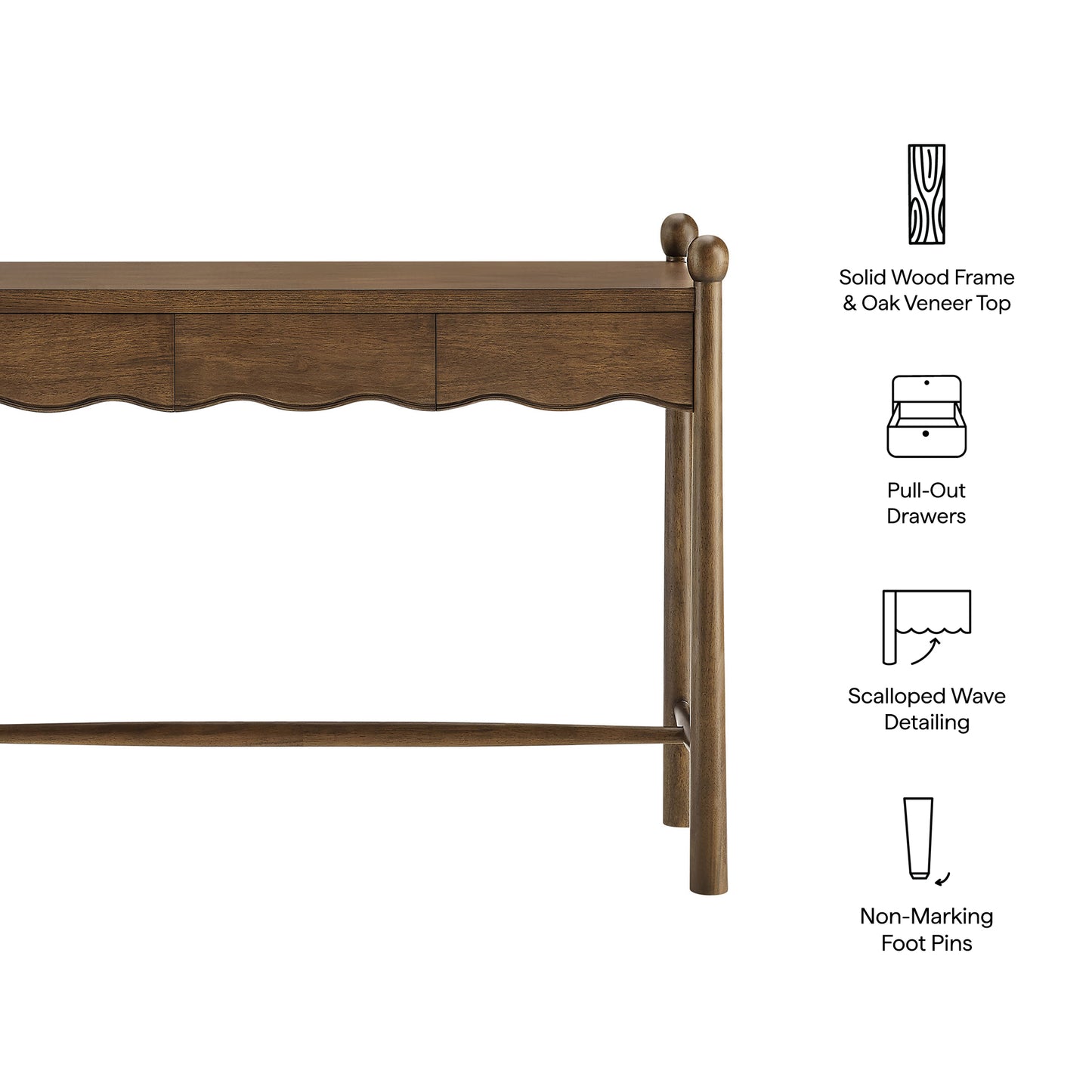 Darcy 44 Inch Wood Console Table by Modway