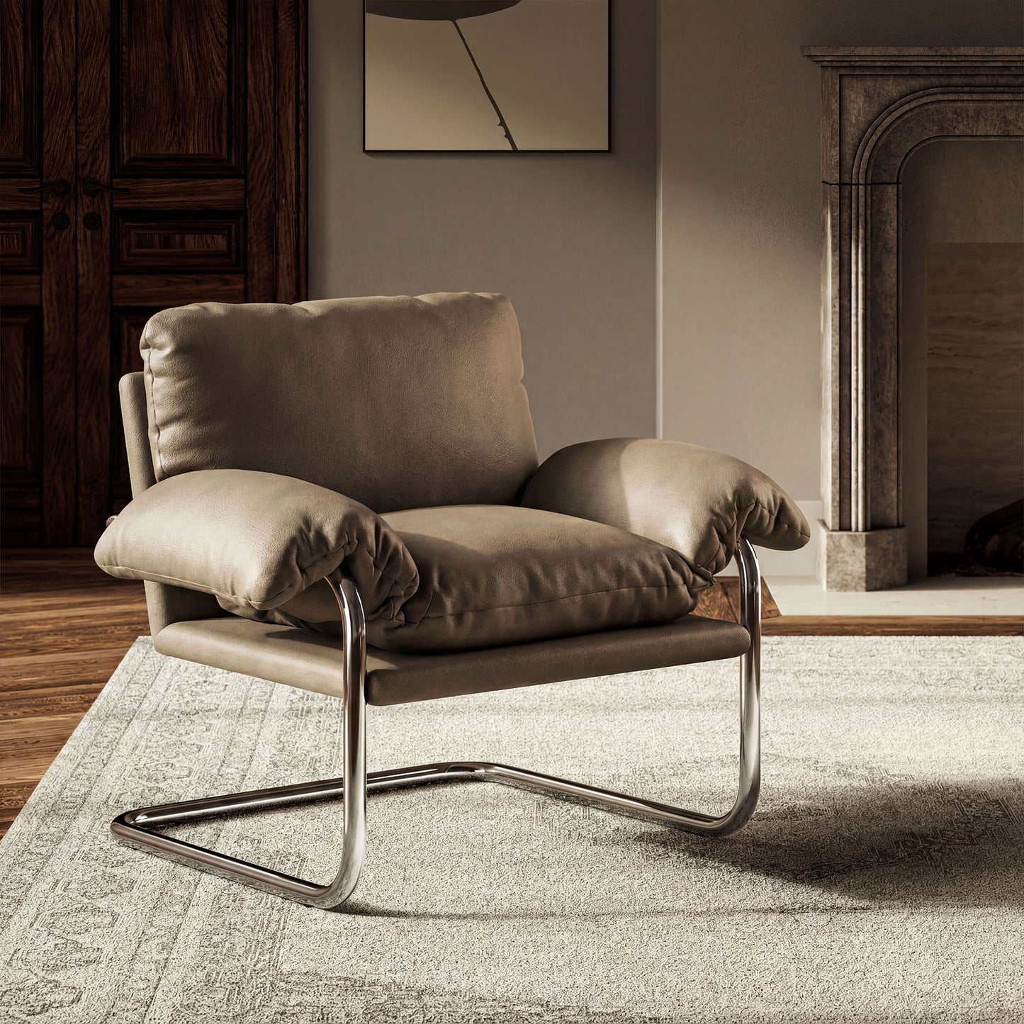 Ansel Vegan Leather Accent Chair by Modway