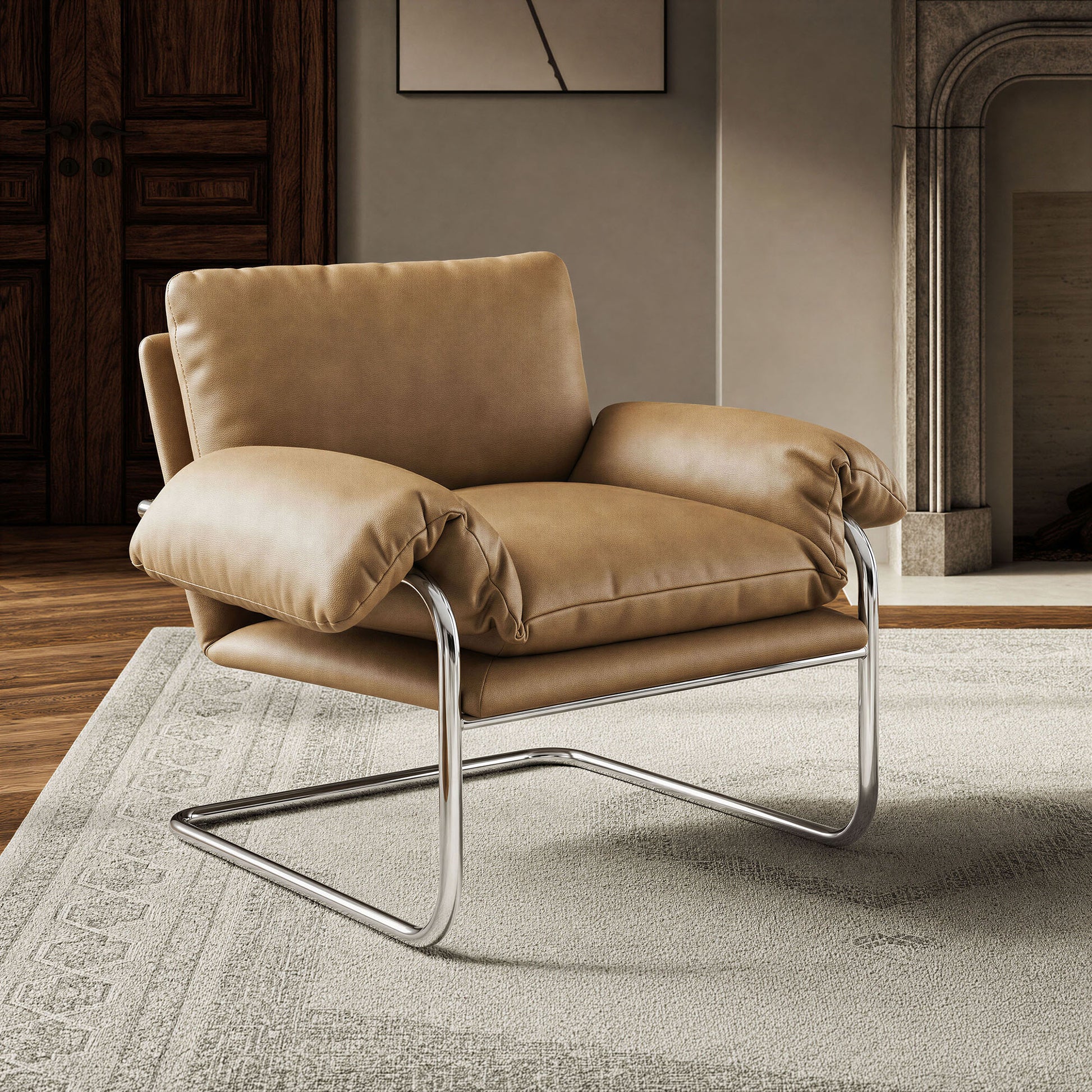 Ansel Vegan Leather Accent Chair by Modway