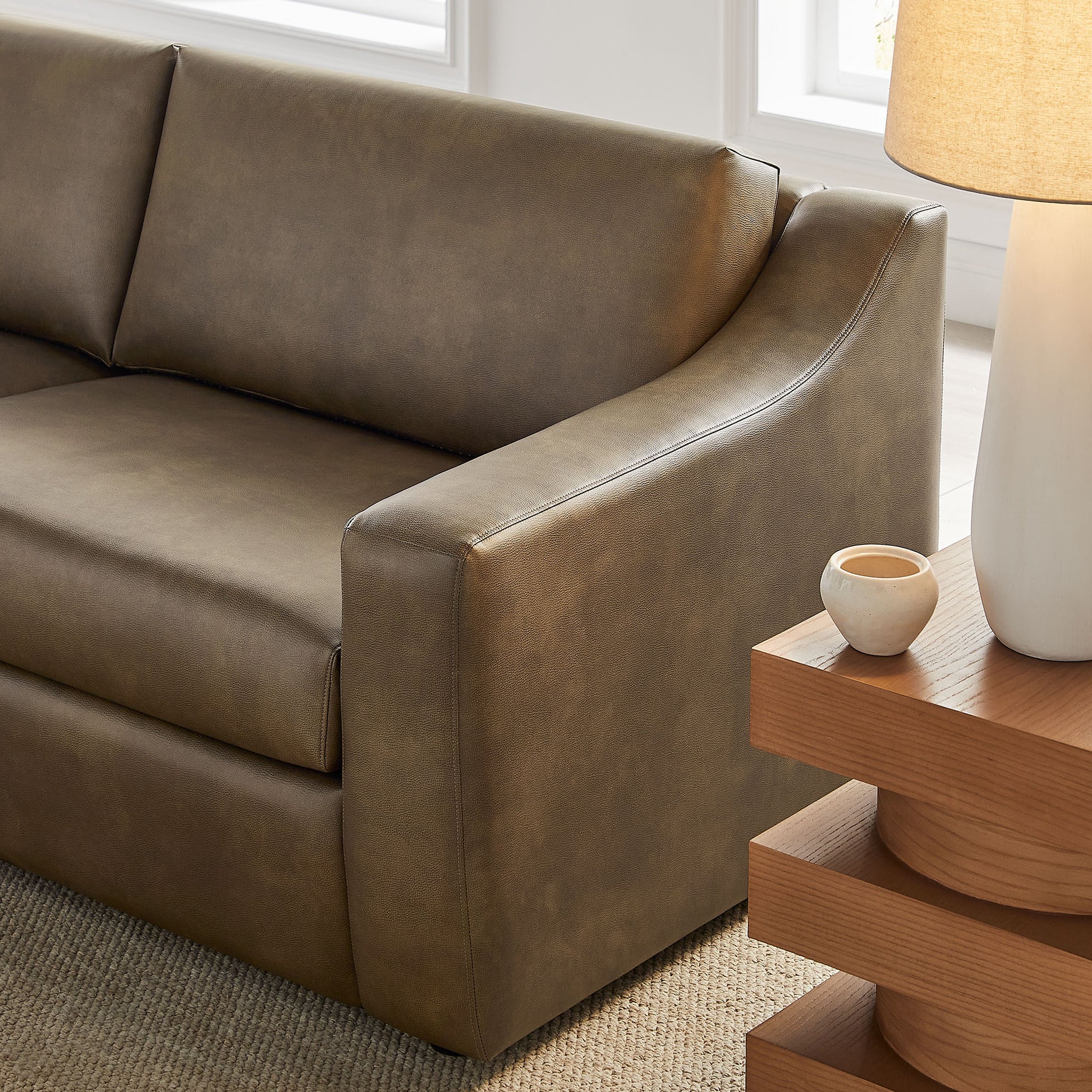 Liora 87 Inch Vegan Leather Sofa by Modway