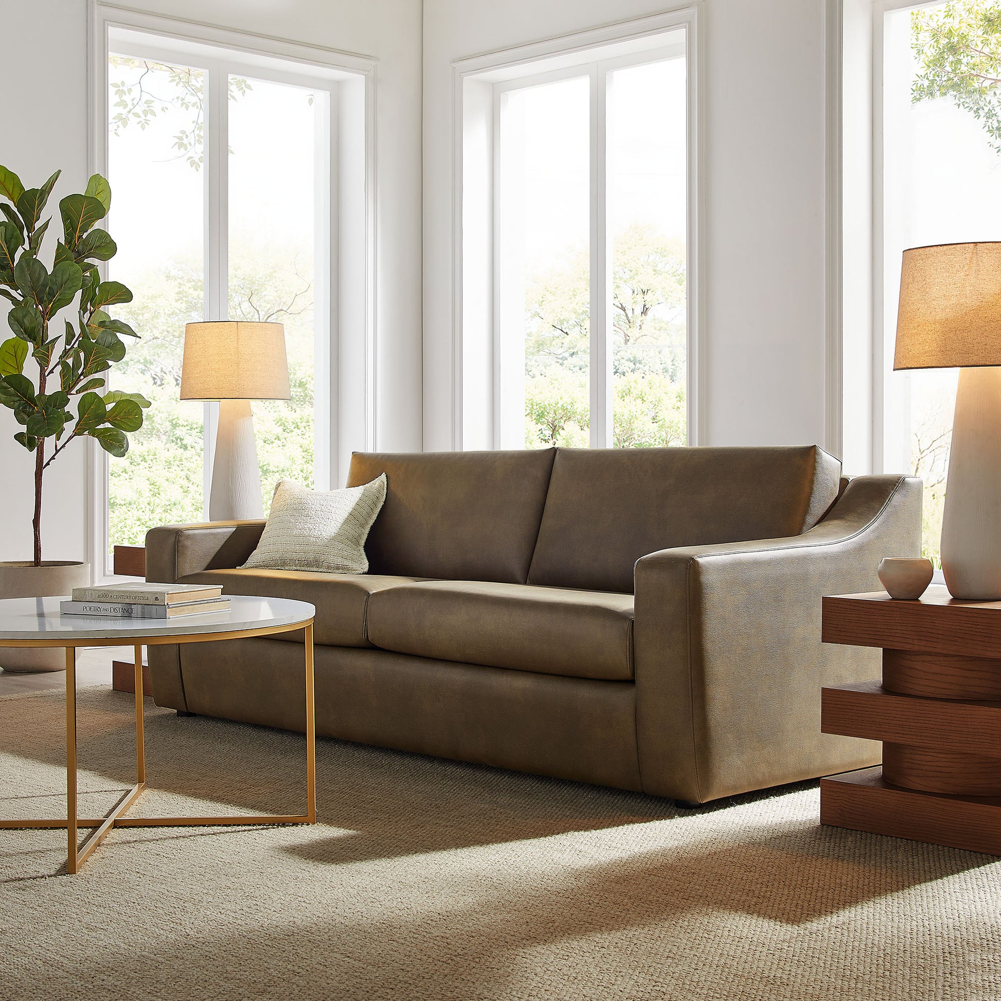 Liora 87 Inch Vegan Leather Sofa by Modway