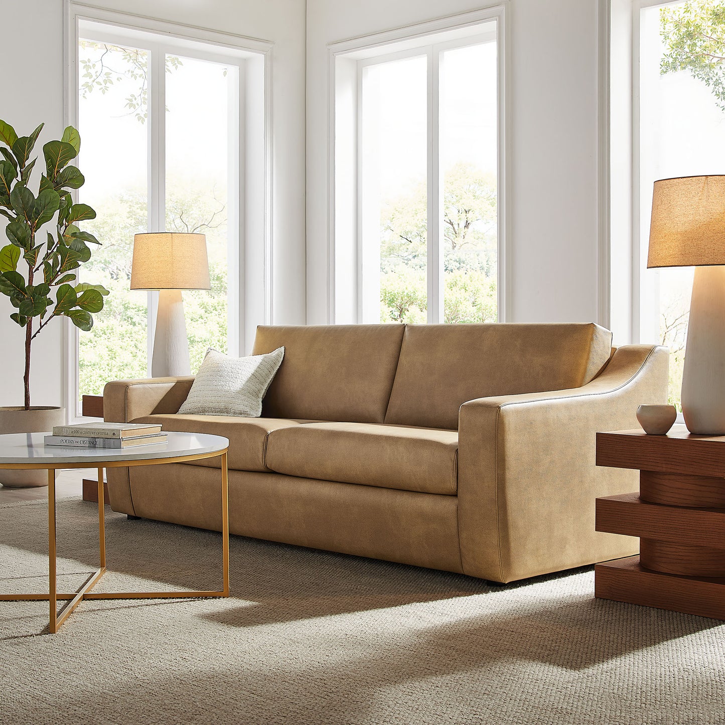 Liora 87 Inch Vegan Leather Sofa by Modway