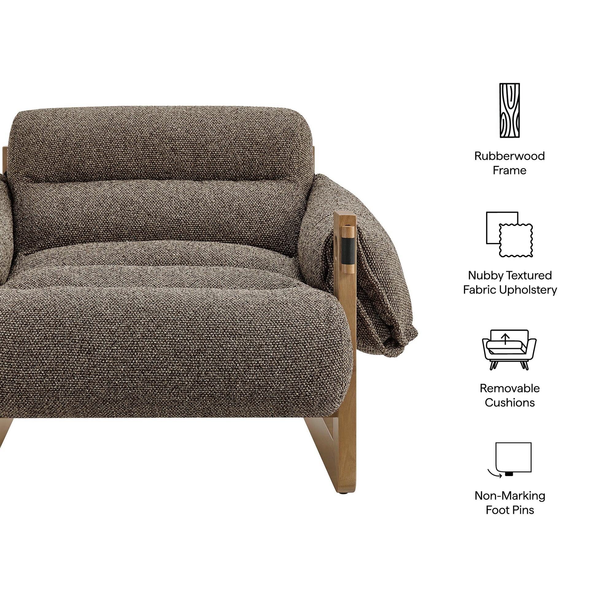 Sorelle Upholstered Fabric Sling Lounge Chair by Modway