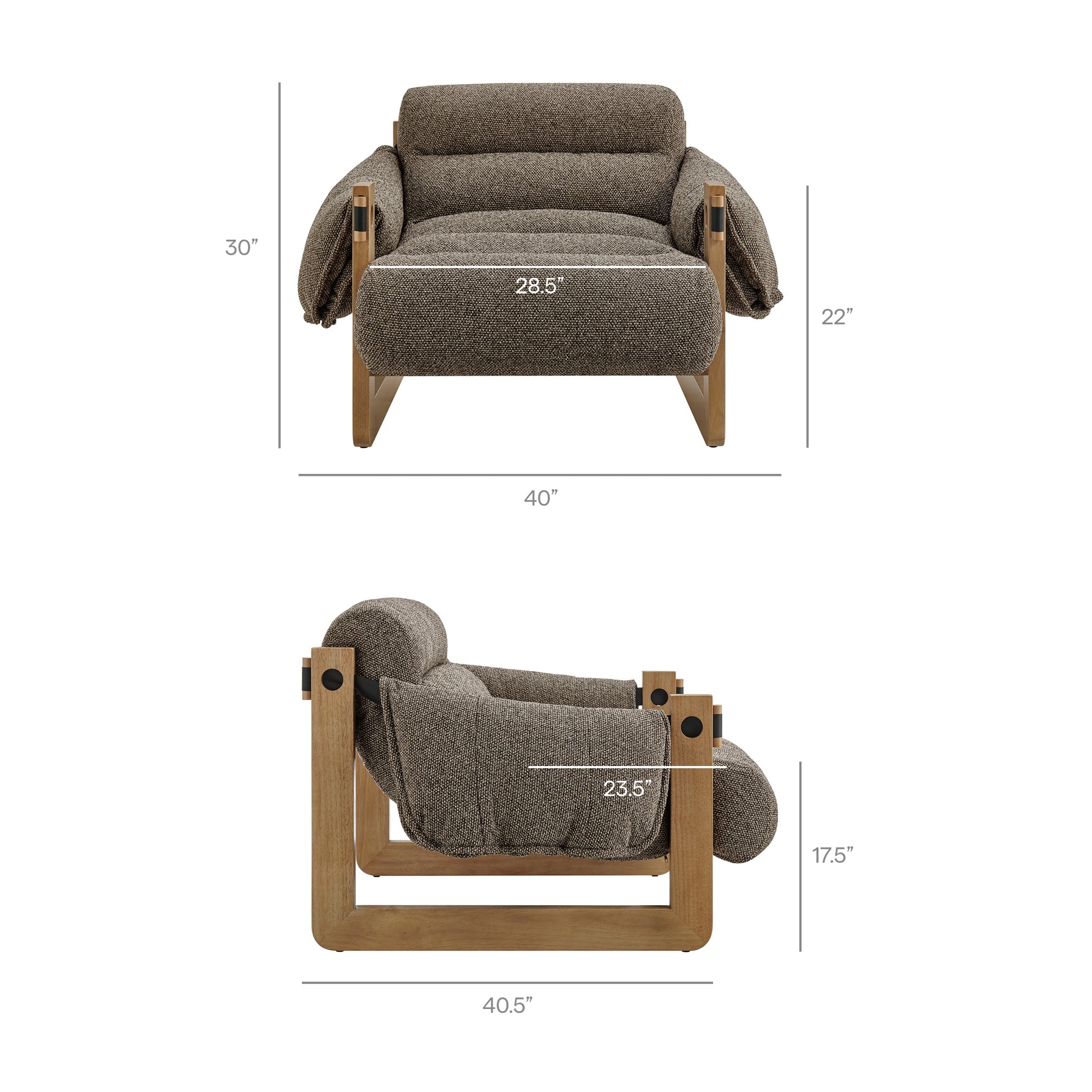 Sorelle Upholstered Fabric Sling Lounge Chair by Modway