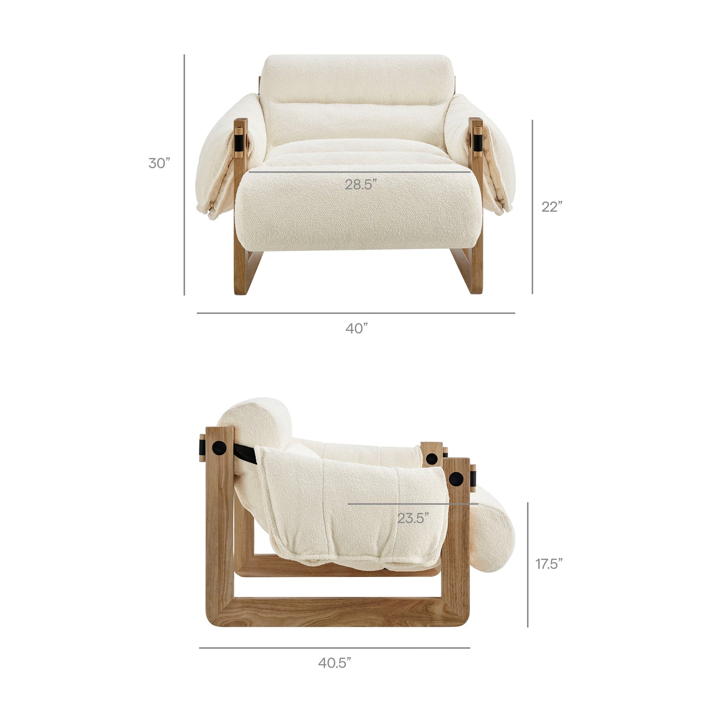 Sorelle Upholstered Fabric Sling Lounge Chair by Modway