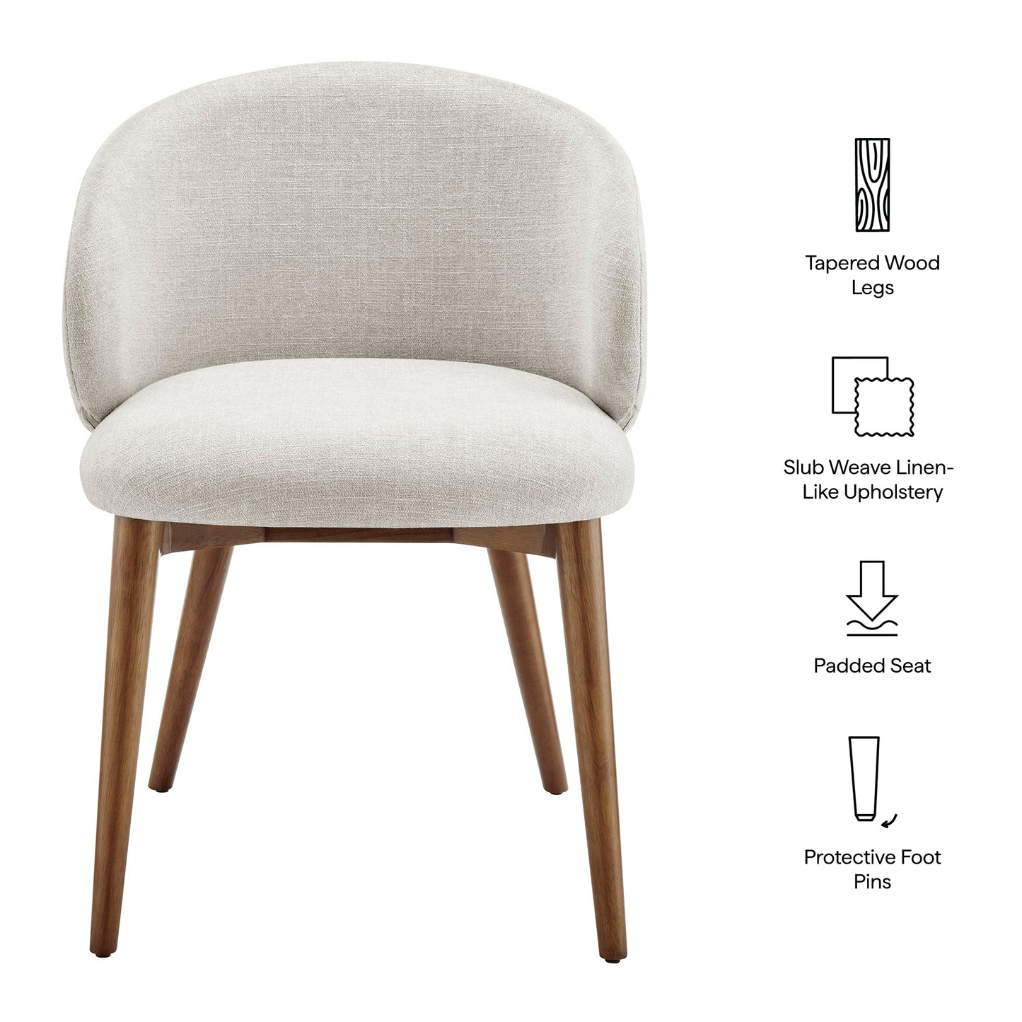Anelle Upholstered Fabric Dining Chairs Set of 2 by Modway