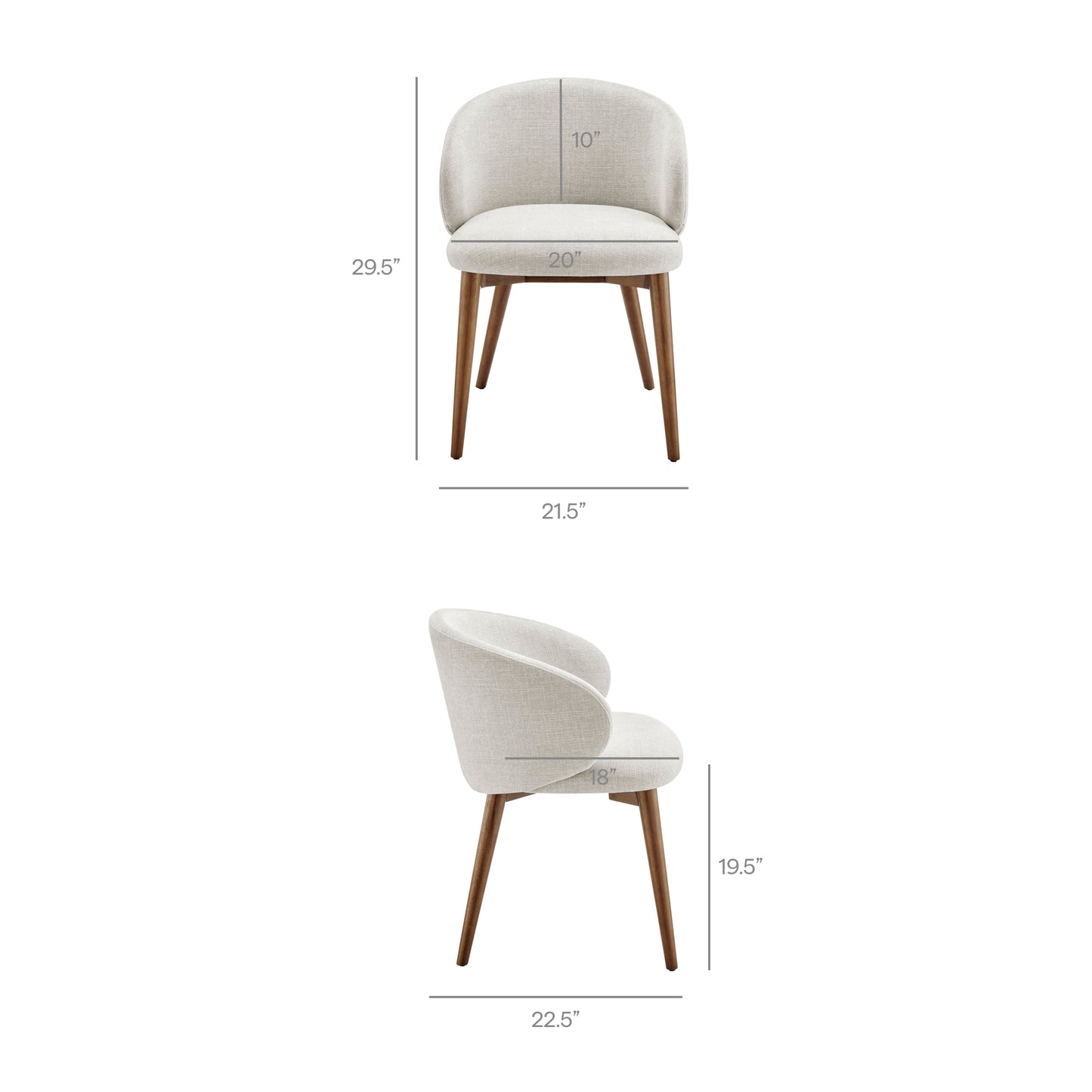 Anelle Upholstered Fabric Dining Chairs Set of 2 by Modway
