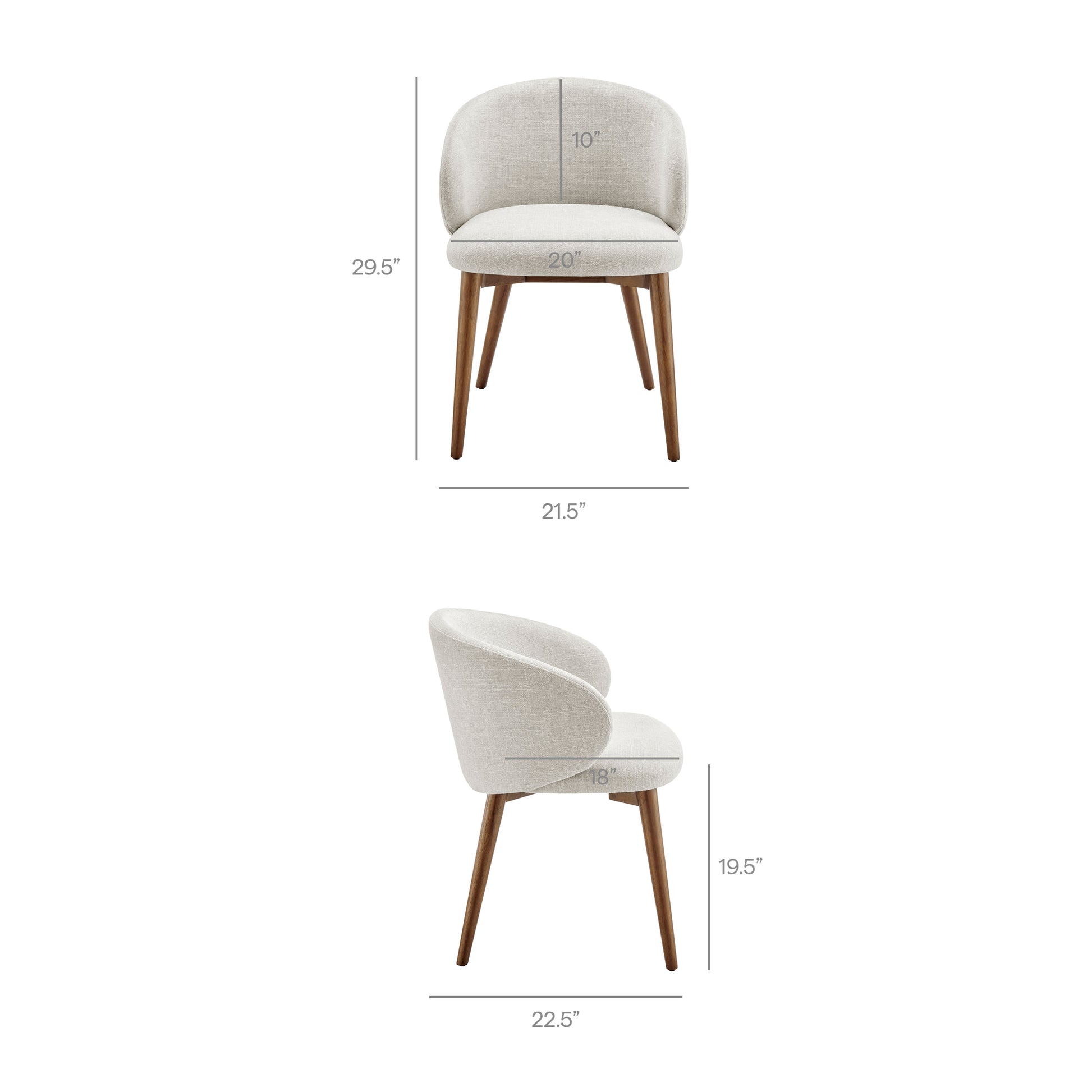 Anelle Upholstered Fabric Dining Chairs Set of 2 by Modway