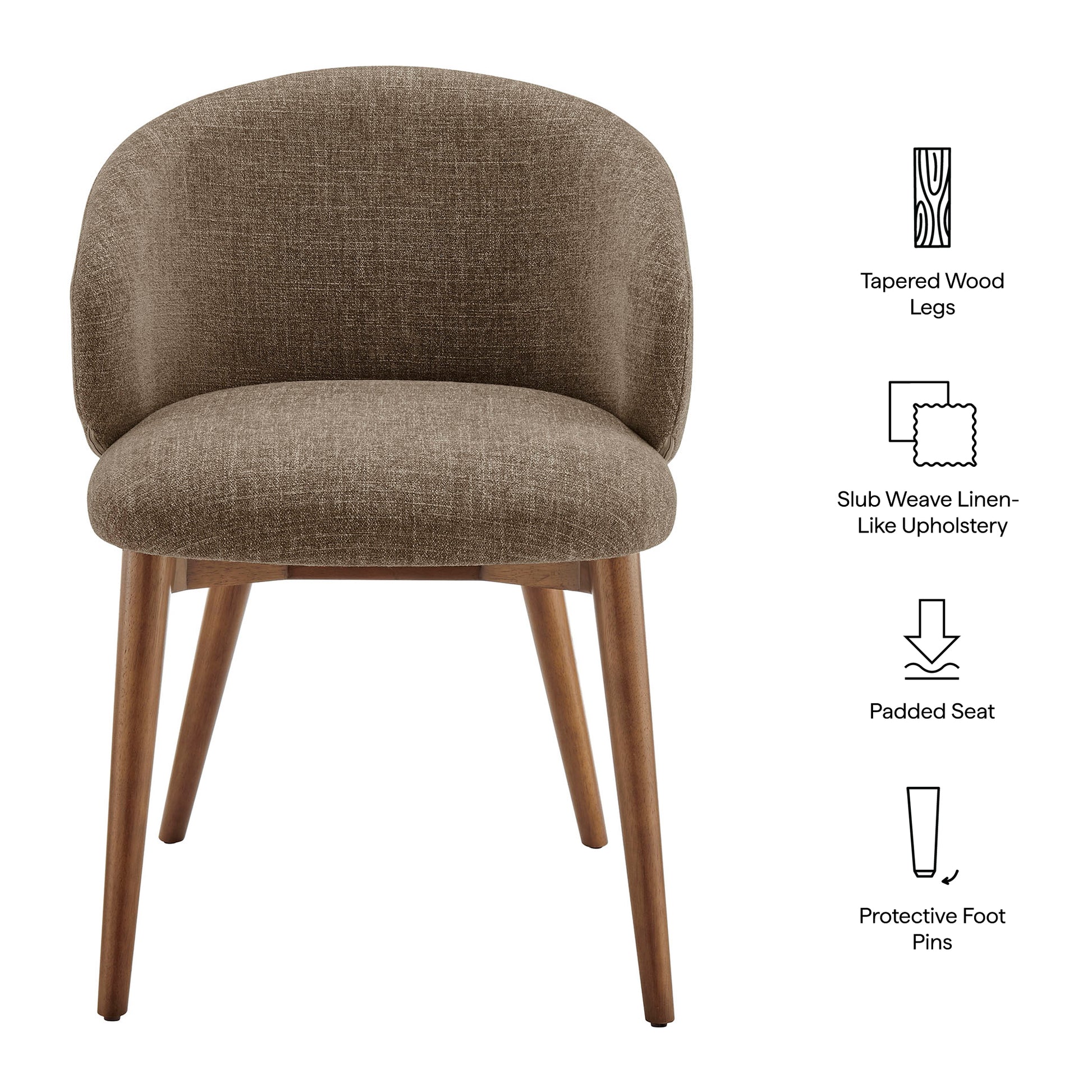Anelle Upholstered Fabric Dining Chairs Set of 2 by Modway