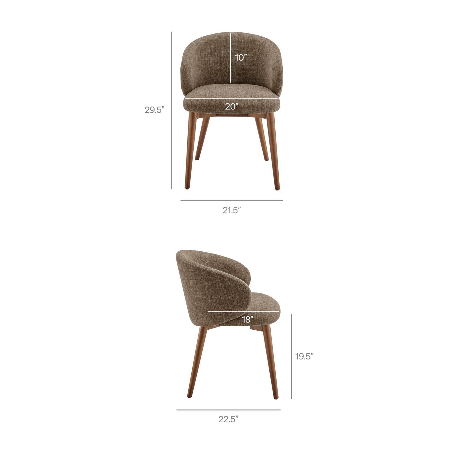 Anelle Upholstered Fabric Dining Chairs Set of 2 by Modway