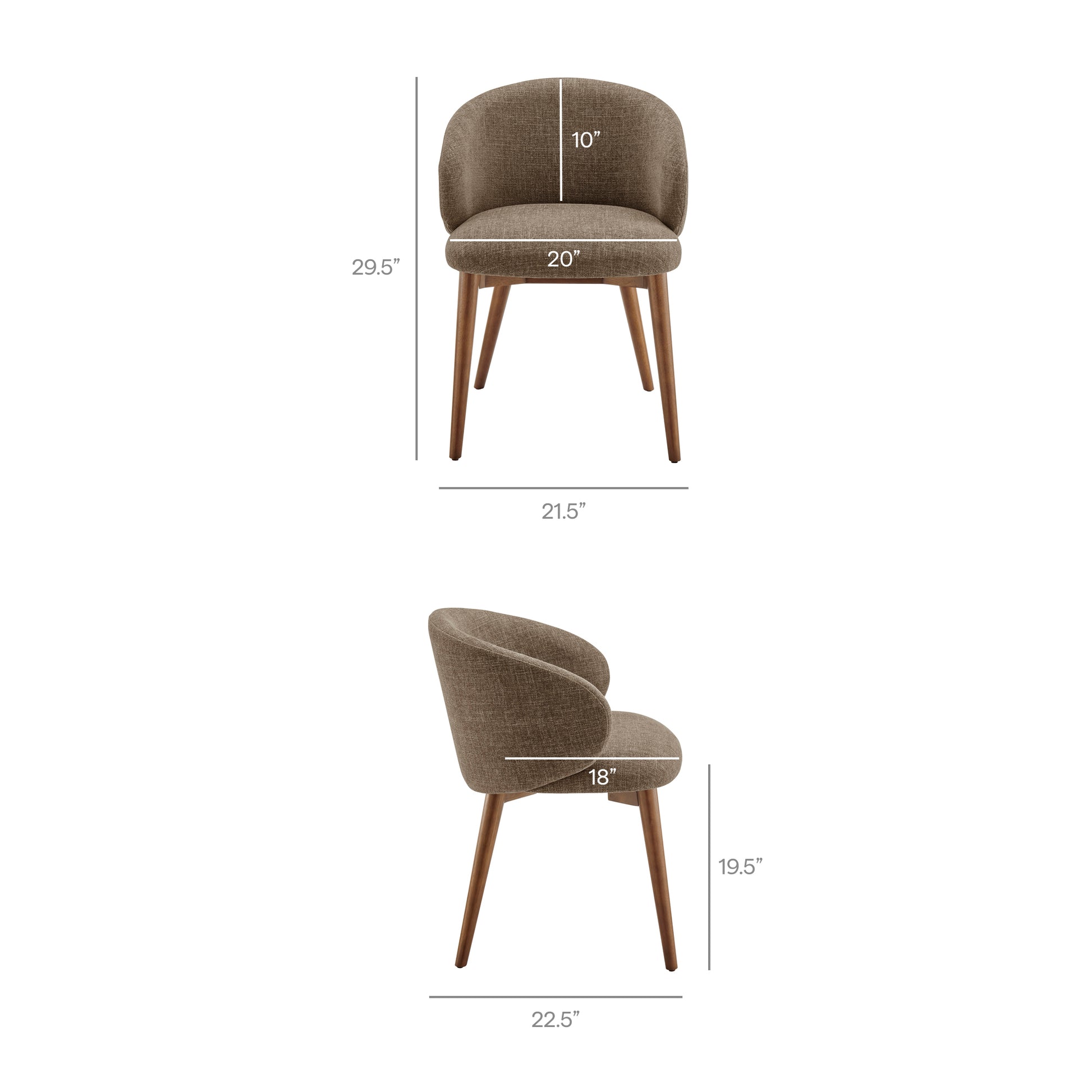 Anelle Upholstered Fabric Dining Chairs Set of 2 by Modway