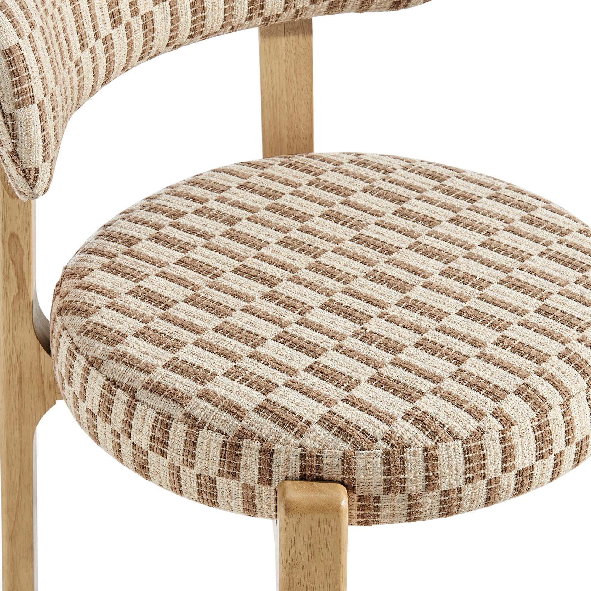 Marsha Retro Upholstered Fabric Dining Chairs Set of 2 by Modway