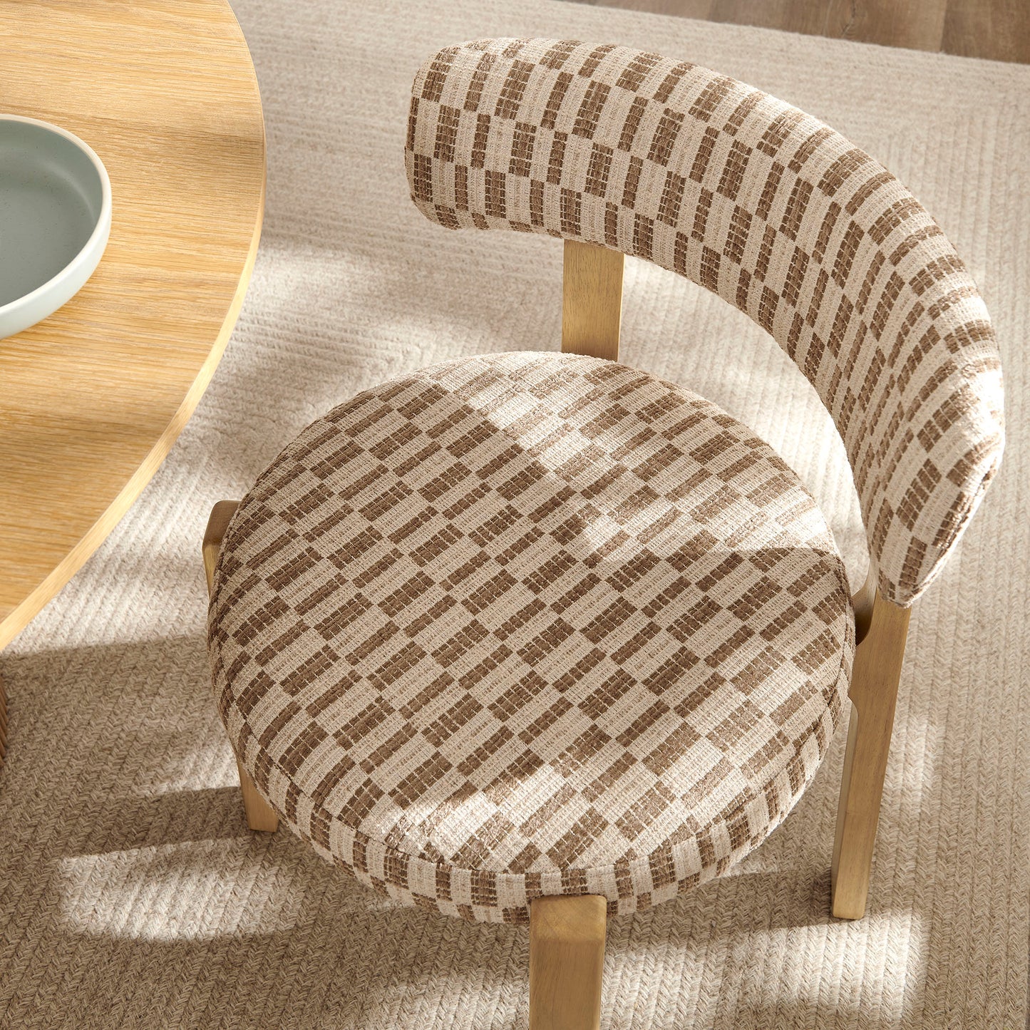Marsha Retro Upholstered Fabric Dining Chairs Set of 2 by Modway