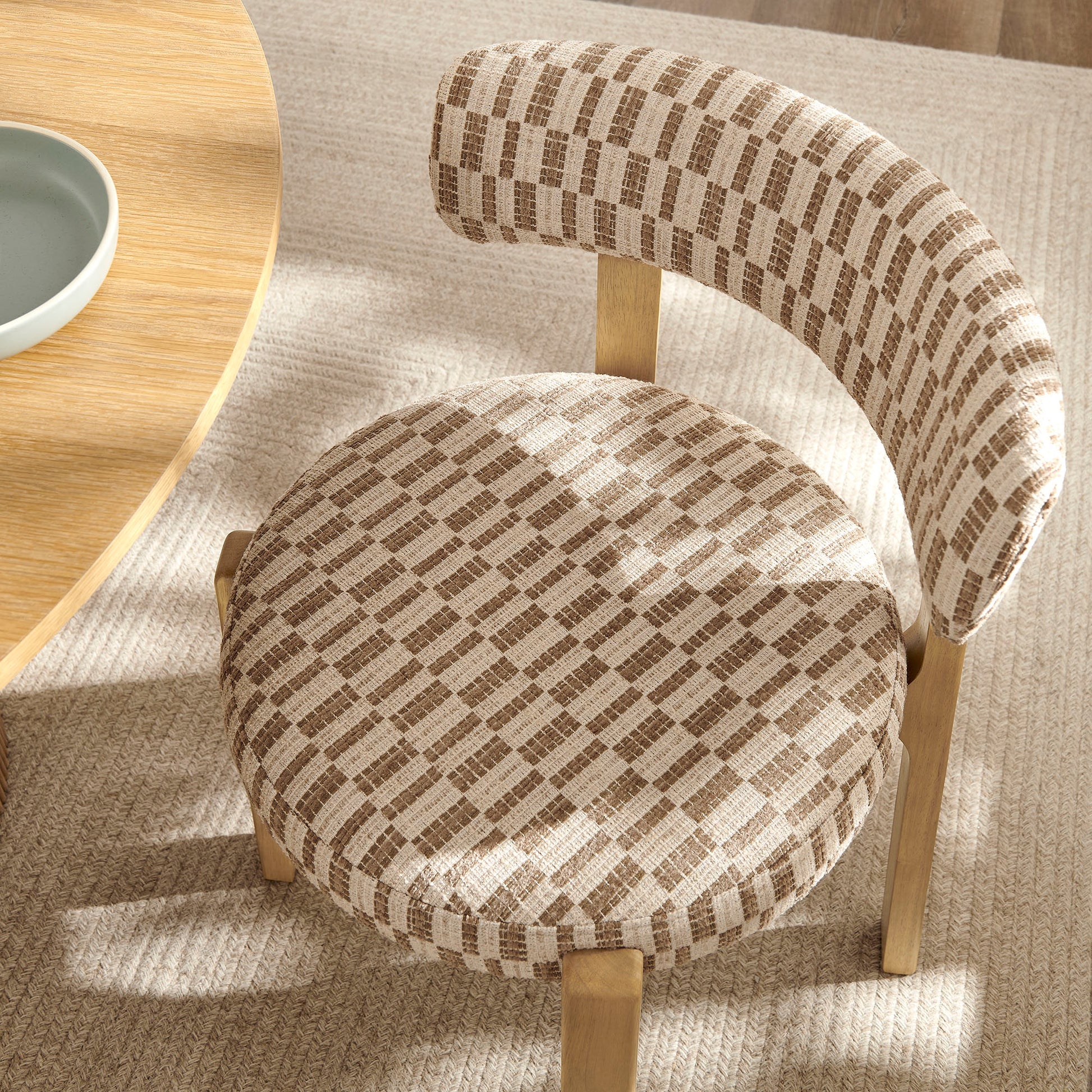 Marsha Retro Upholstered Fabric Dining Chairs Set of 2 by Modway