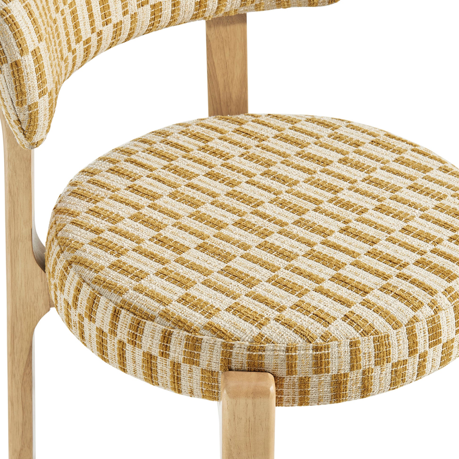 Marsha Retro Upholstered Fabric Dining Chairs Set of 2 by Modway