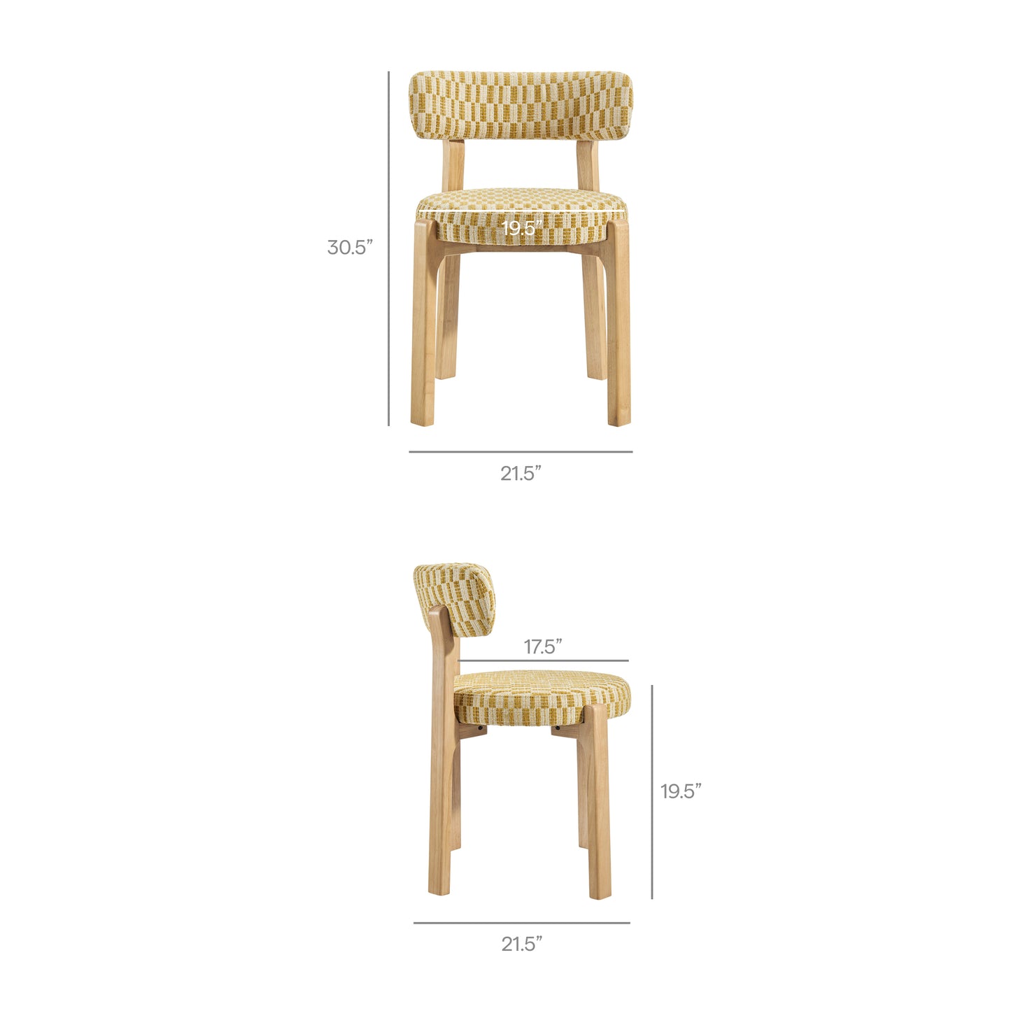 Marsha Retro Upholstered Fabric Dining Chairs Set of 2 by Modway