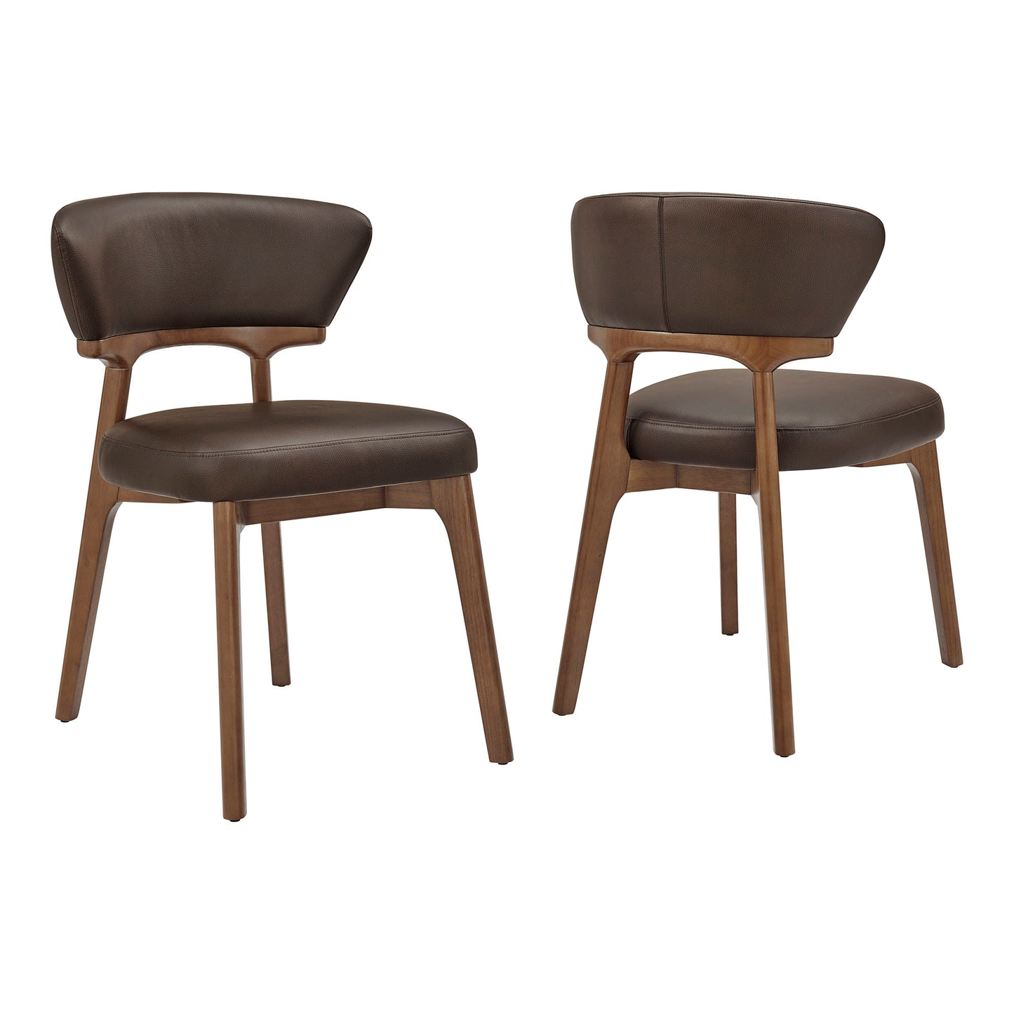 Daphne Vegan Leather Dining Chairs Set of 2 by Modway