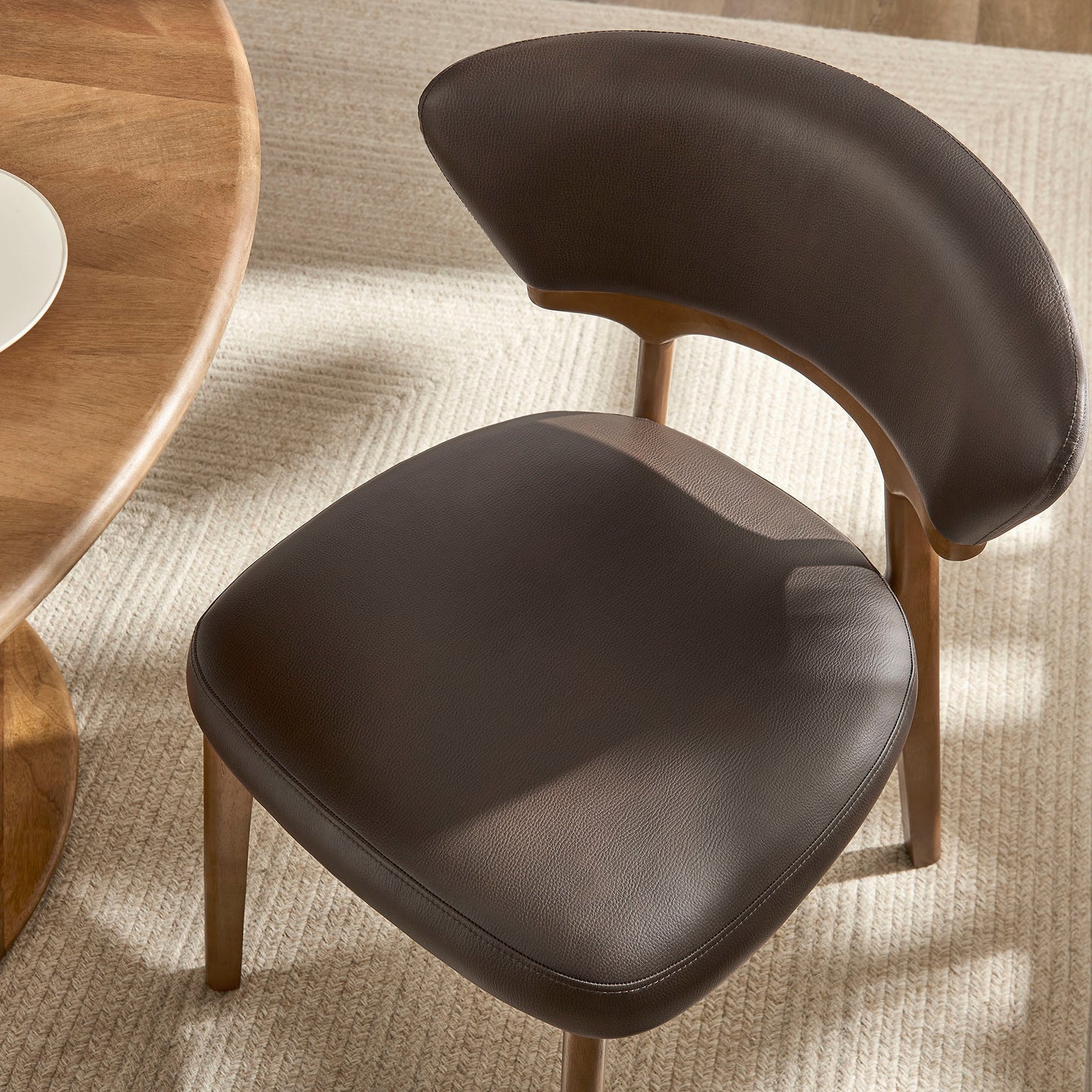 Daphne Vegan Leather Dining Chairs Set of 2 by Modway