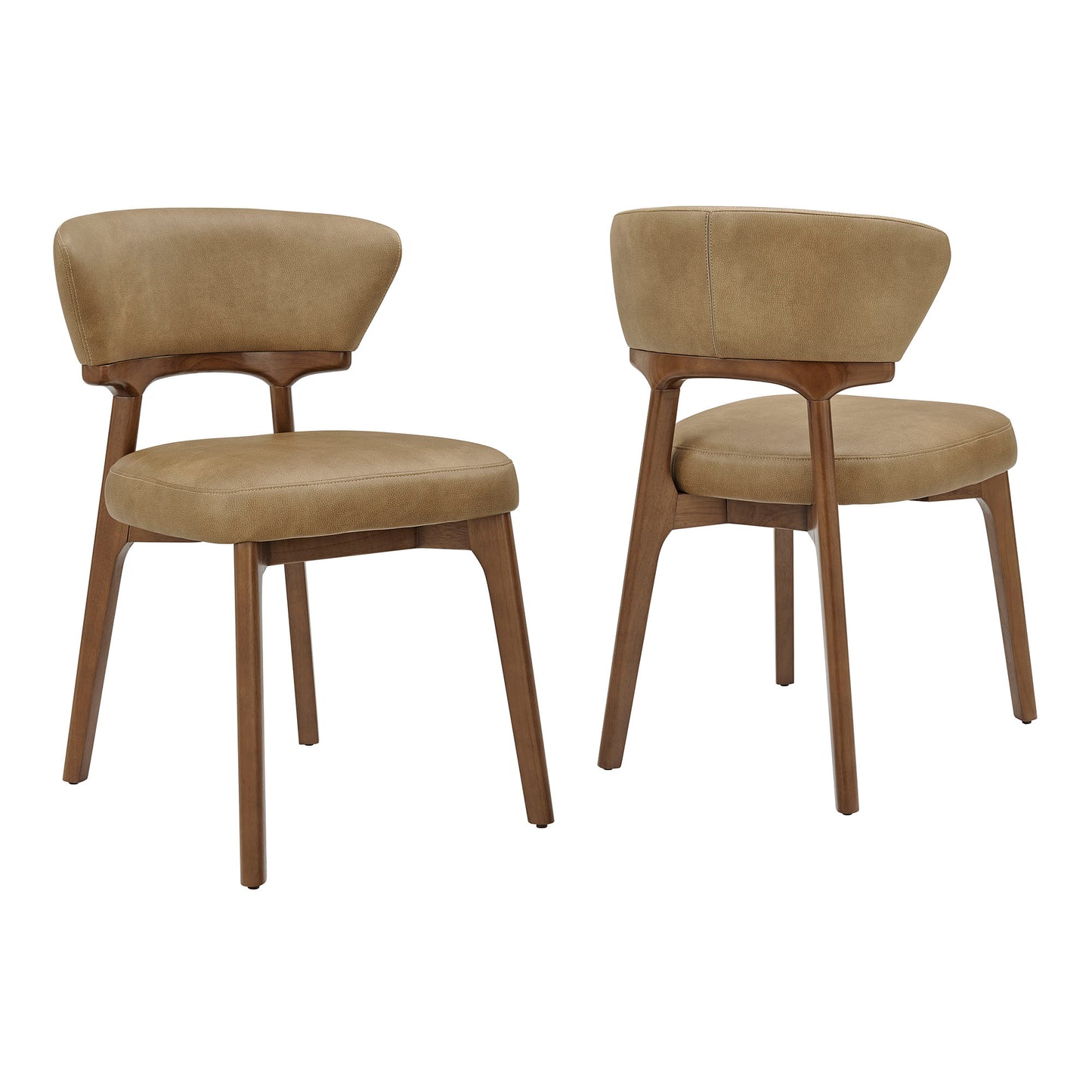 Daphne Vegan Leather Dining Chairs Set of 2 by Modway