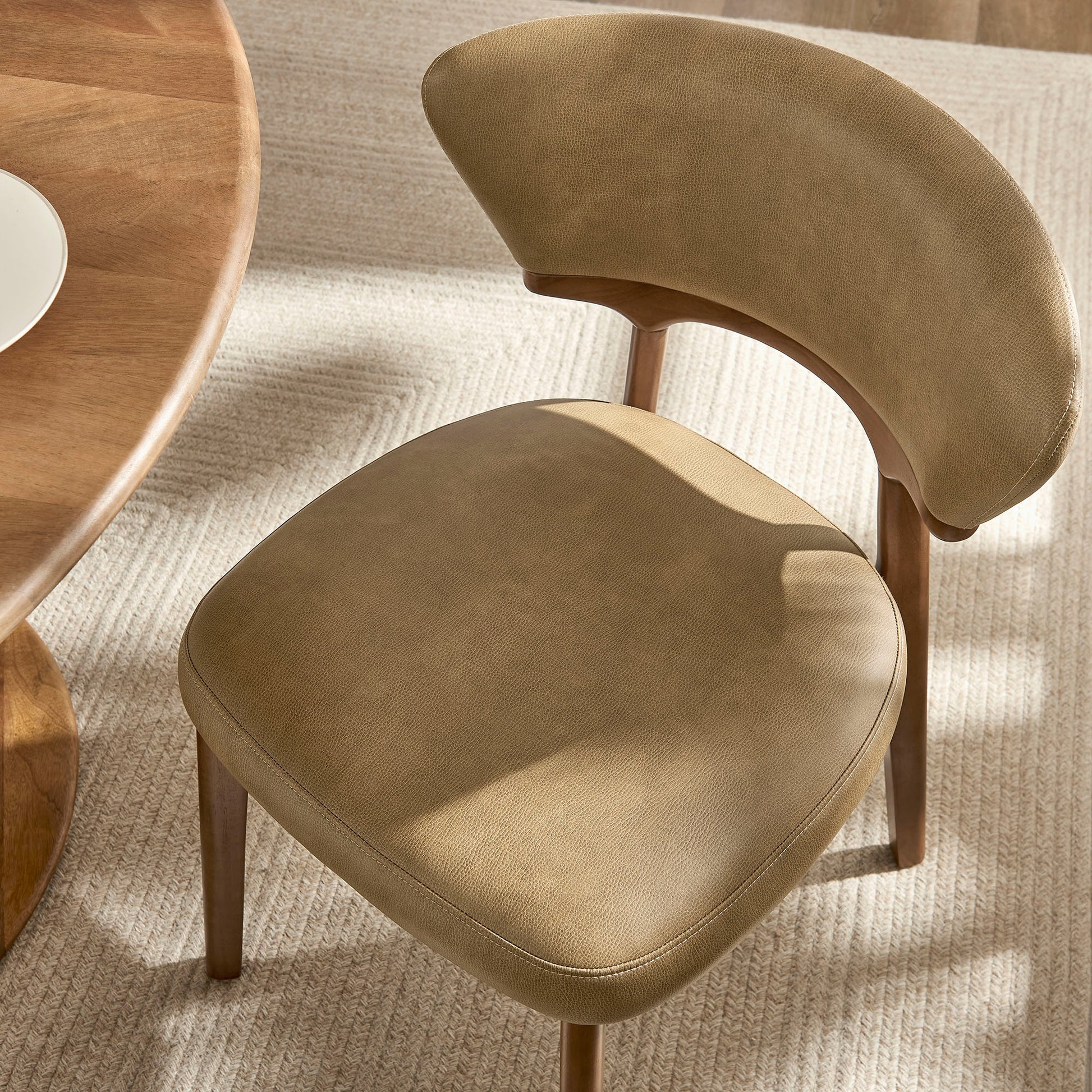 Daphne Vegan Leather Dining Chairs Set of 2 by Modway