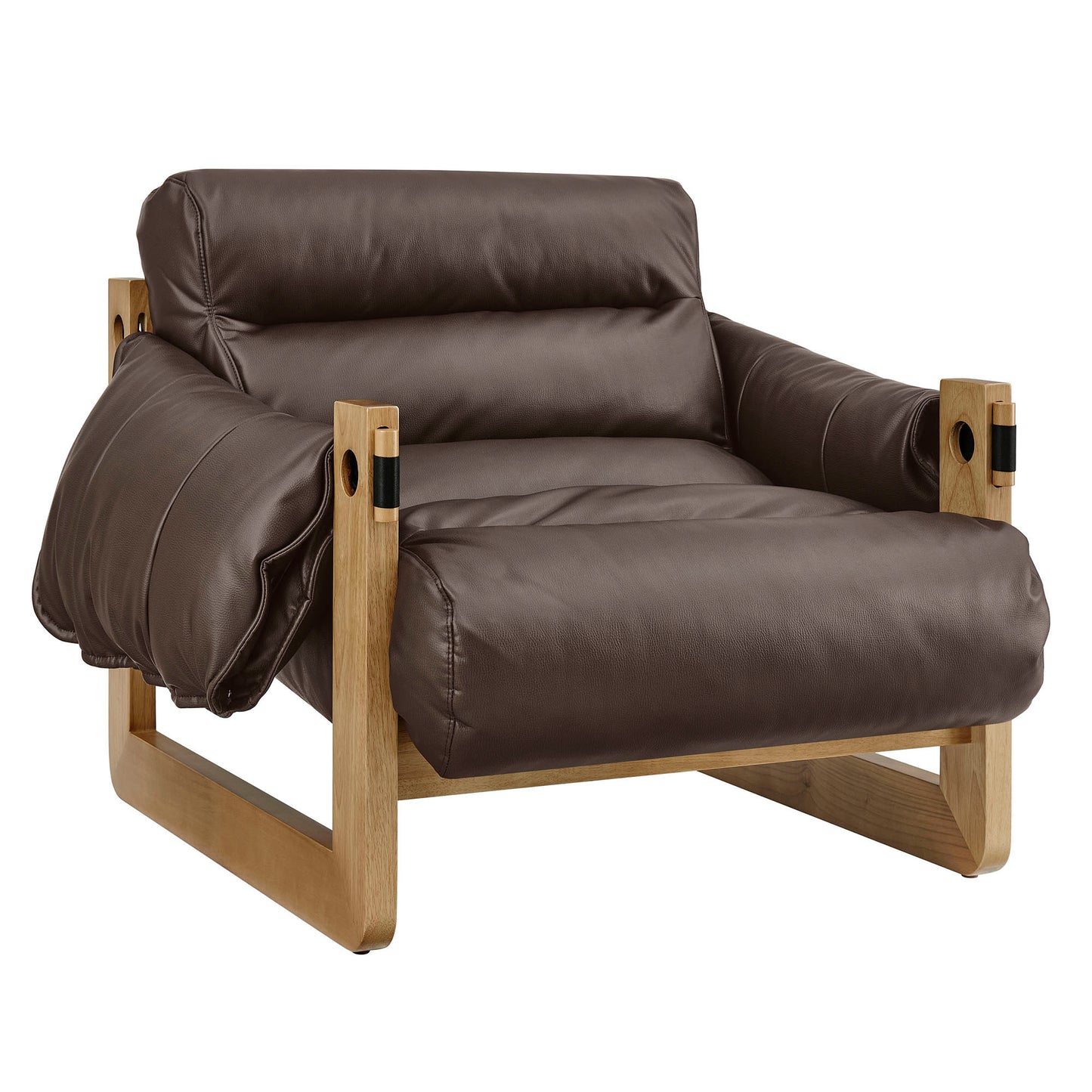 Sorelle Vegan Leather Sling Lounge Chair by Modway